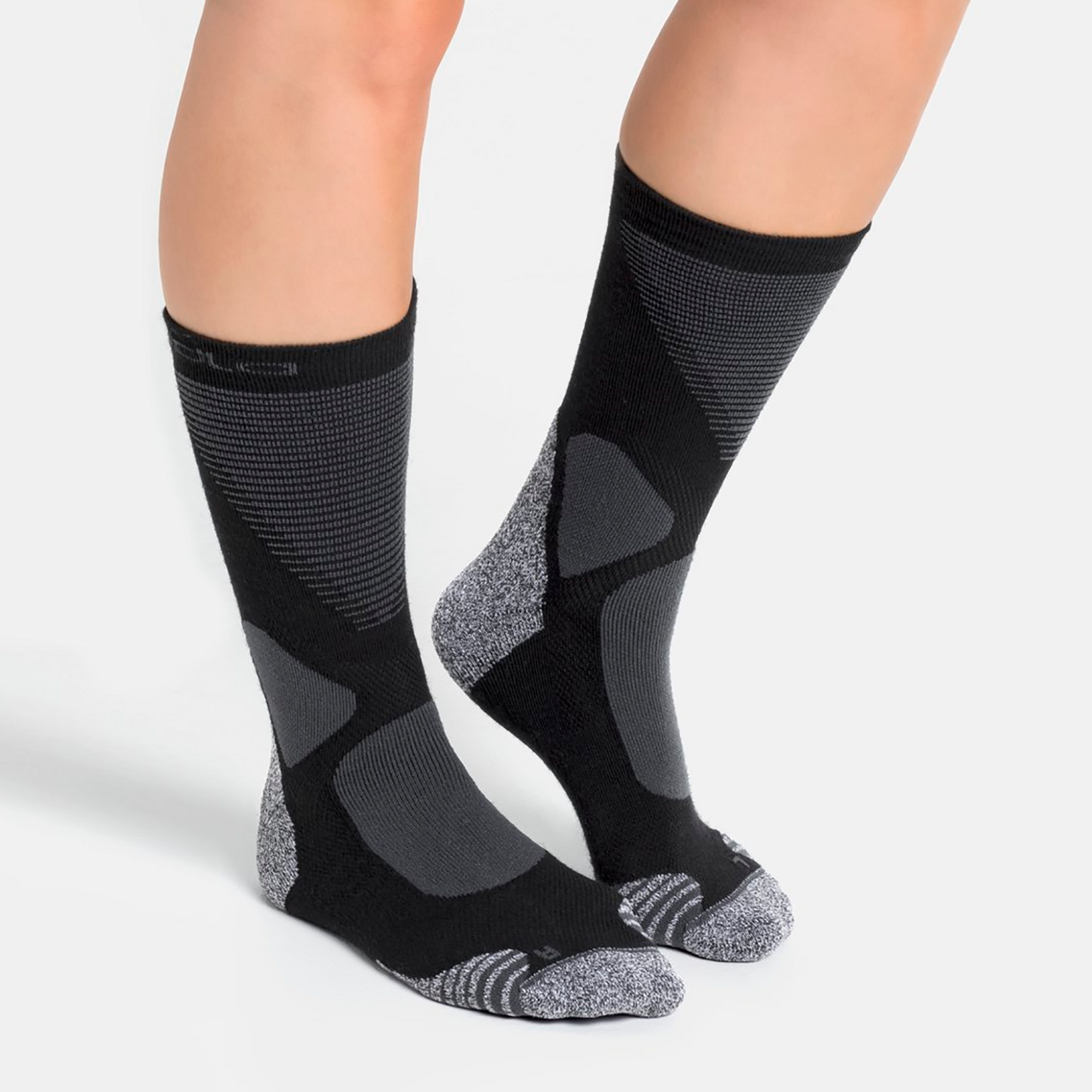 Meias unissex Odlo XC Crew Active Warm 22/23 de lã - pretas