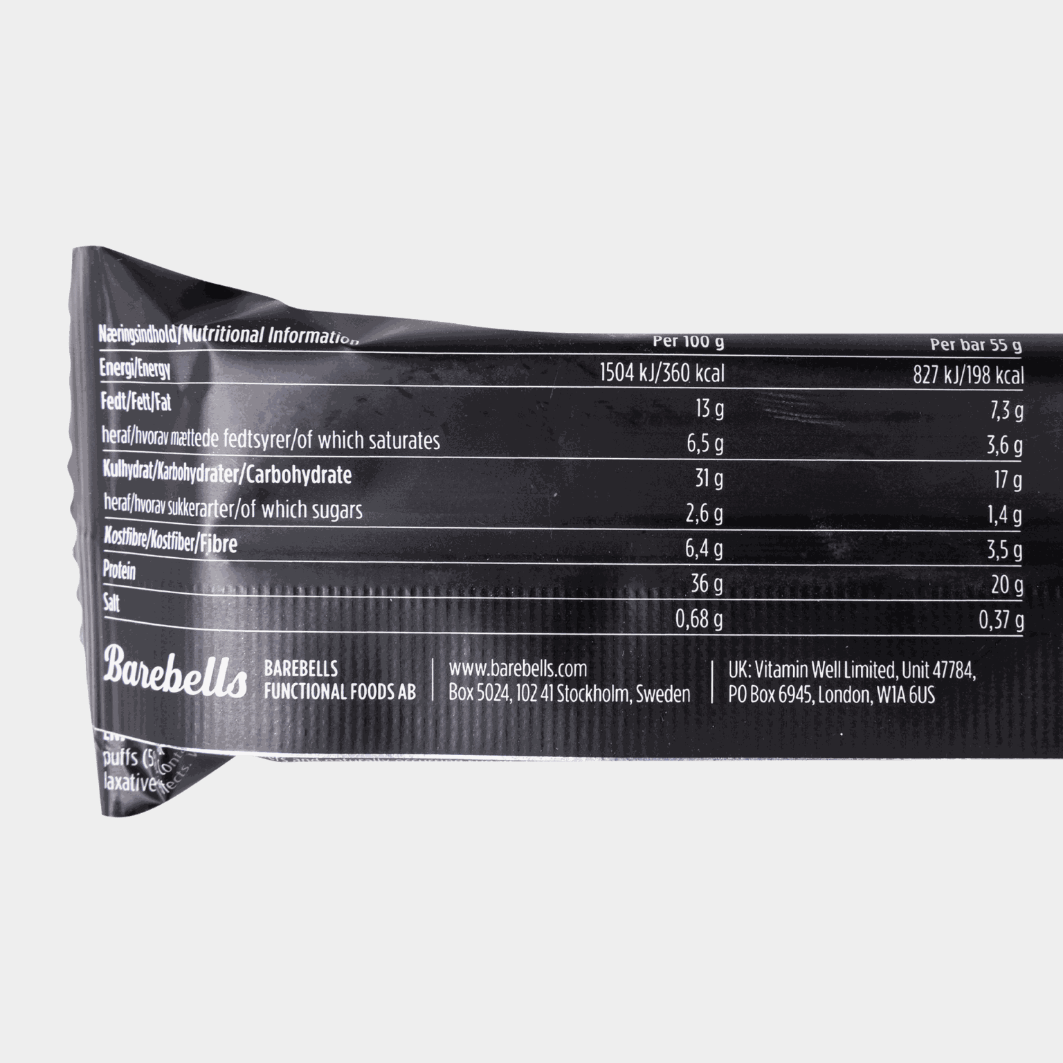 Barebells proteïnereep met koekjes- en karamelsmaak, 55 g