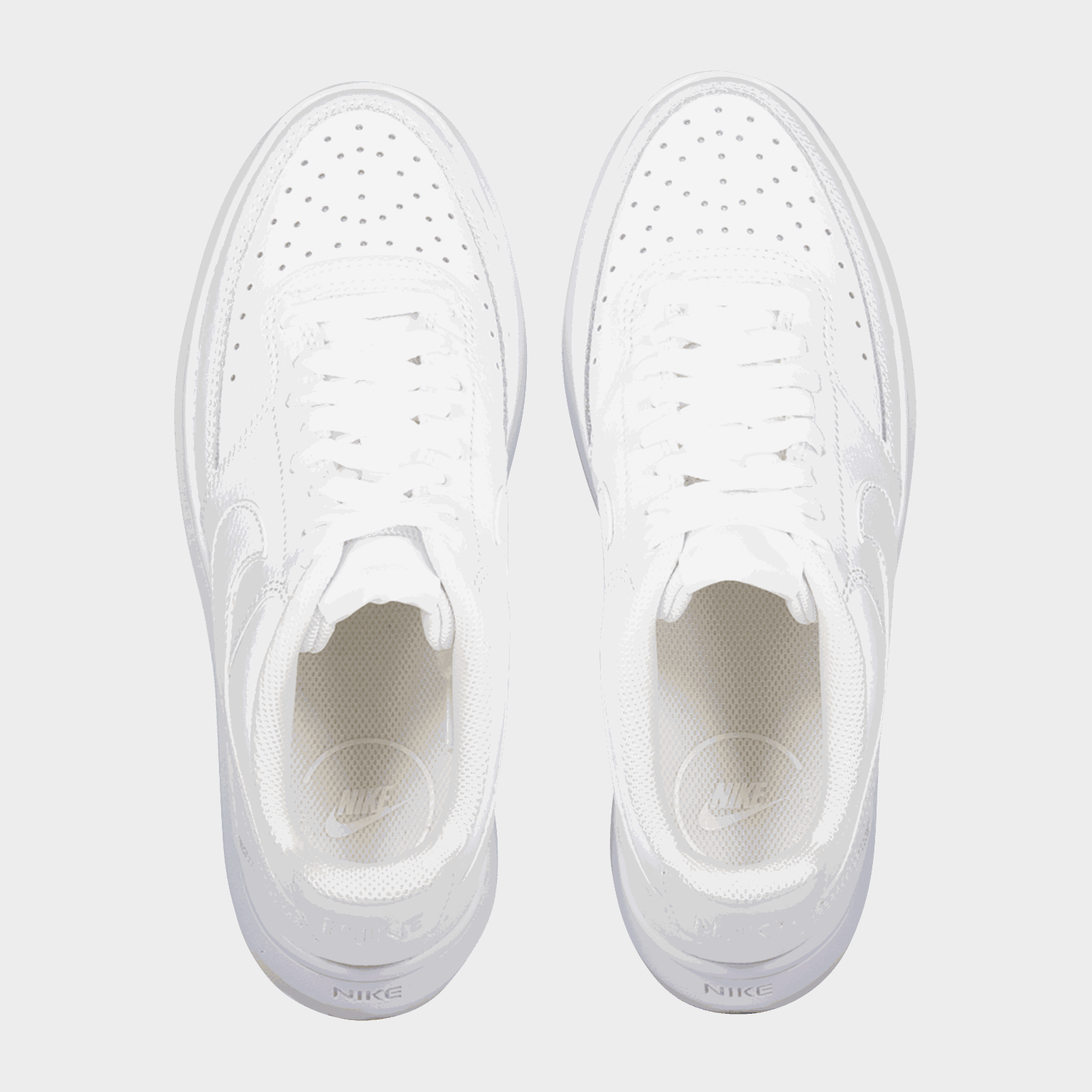 Tênis feminino Court Vision de cano curto - branco