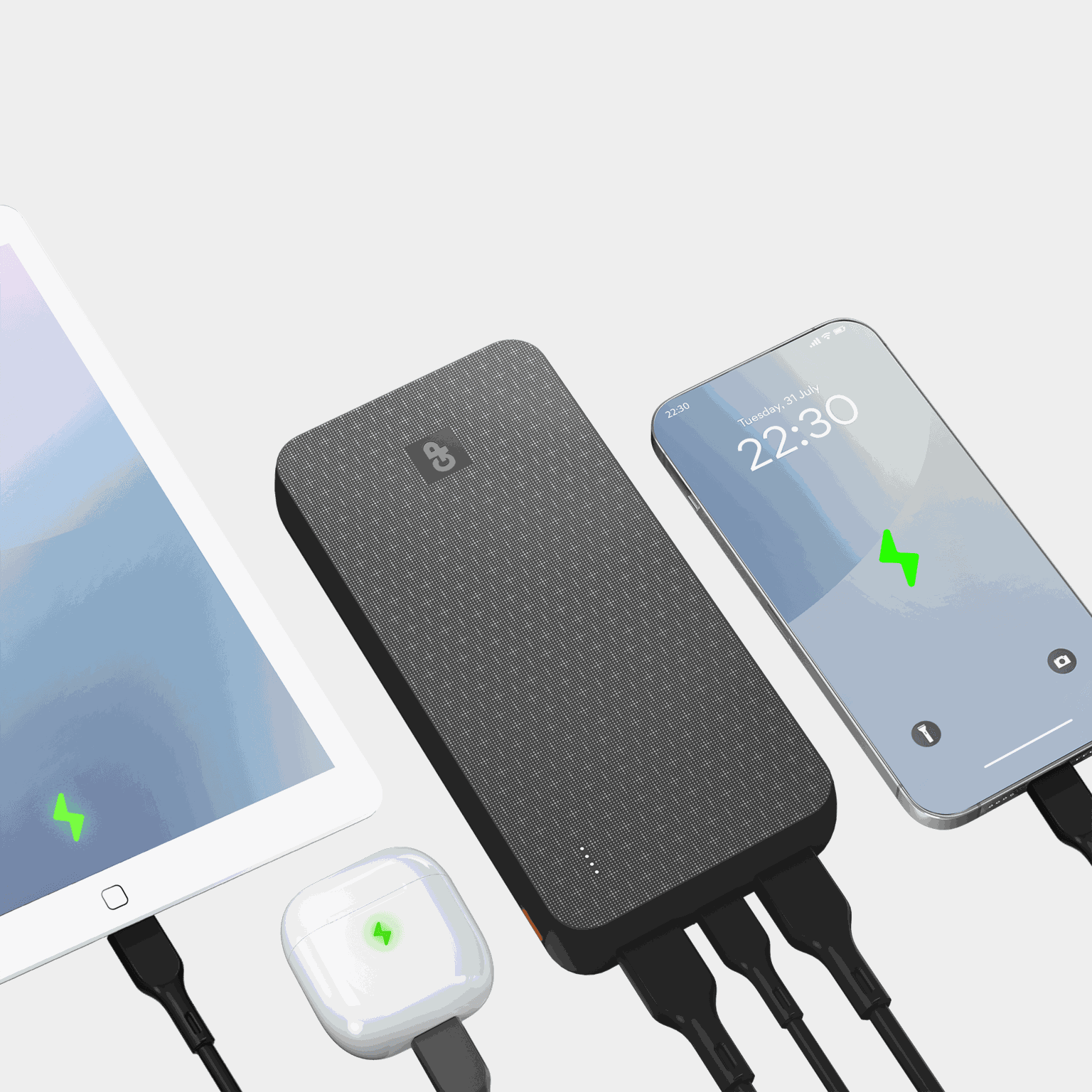 Bateria externa GP Plus 20000mAh preta - Preta
