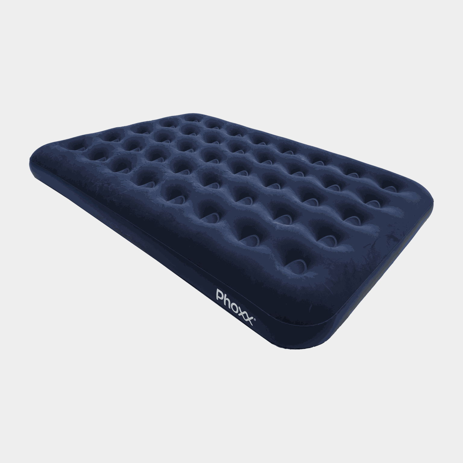 Tweepersoons luchtmatras met zachte veren – blauw
