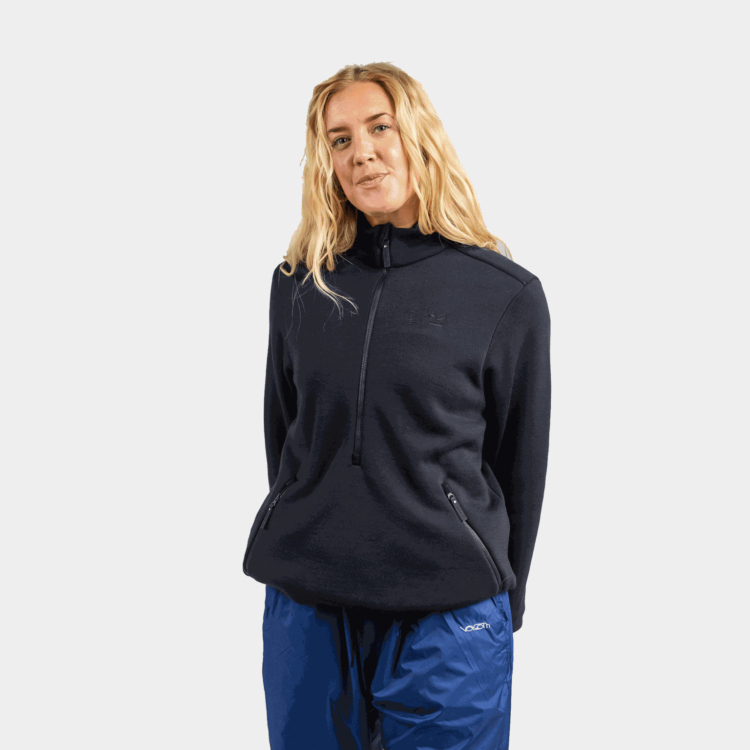 Kleveland Merinowollen trui met rits, unisex