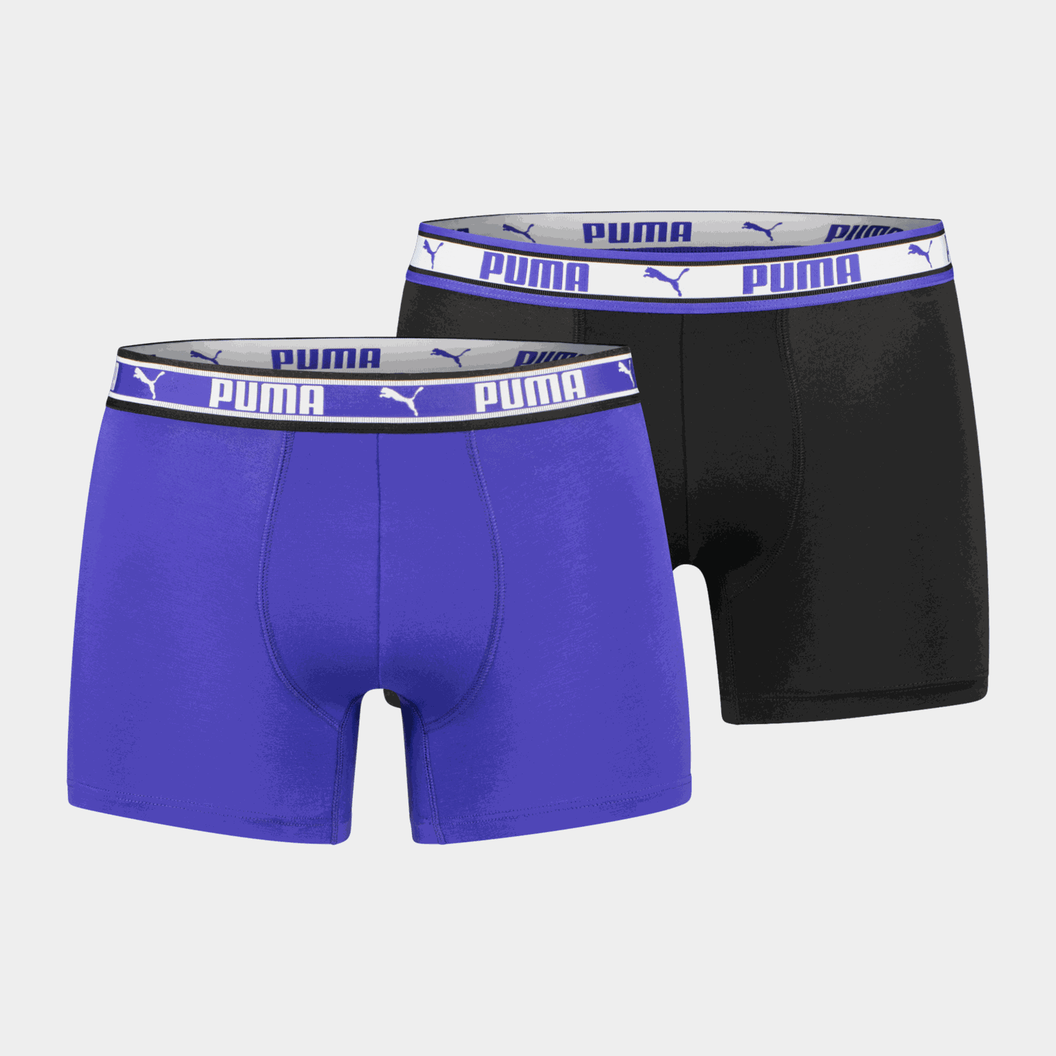  Set van 2 herenboxershorts met twee verschillende logo's.