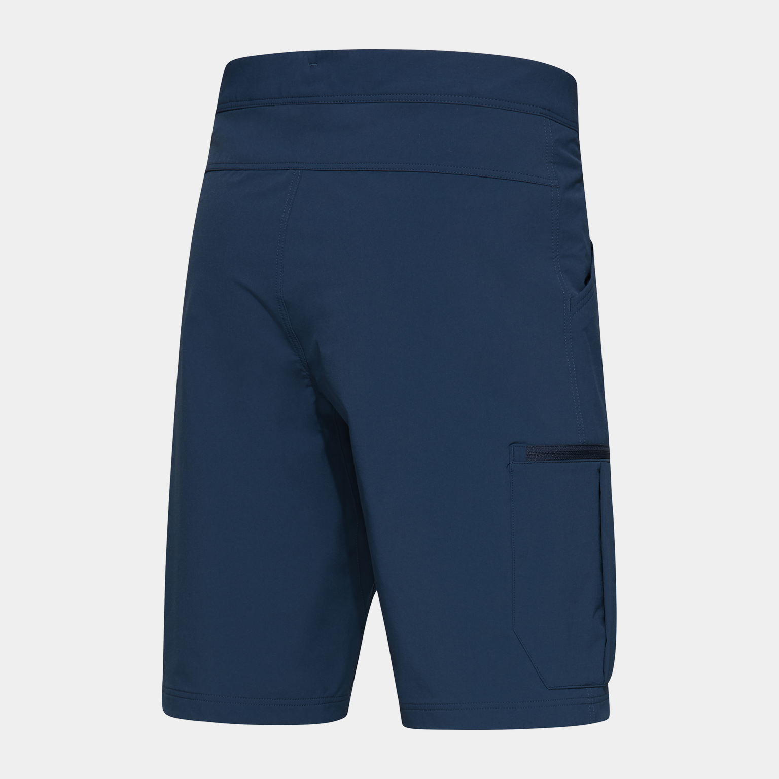  Shorts femininos de tecido softshell com estampa de lagarto, ideais para caminhadas - azul escuro