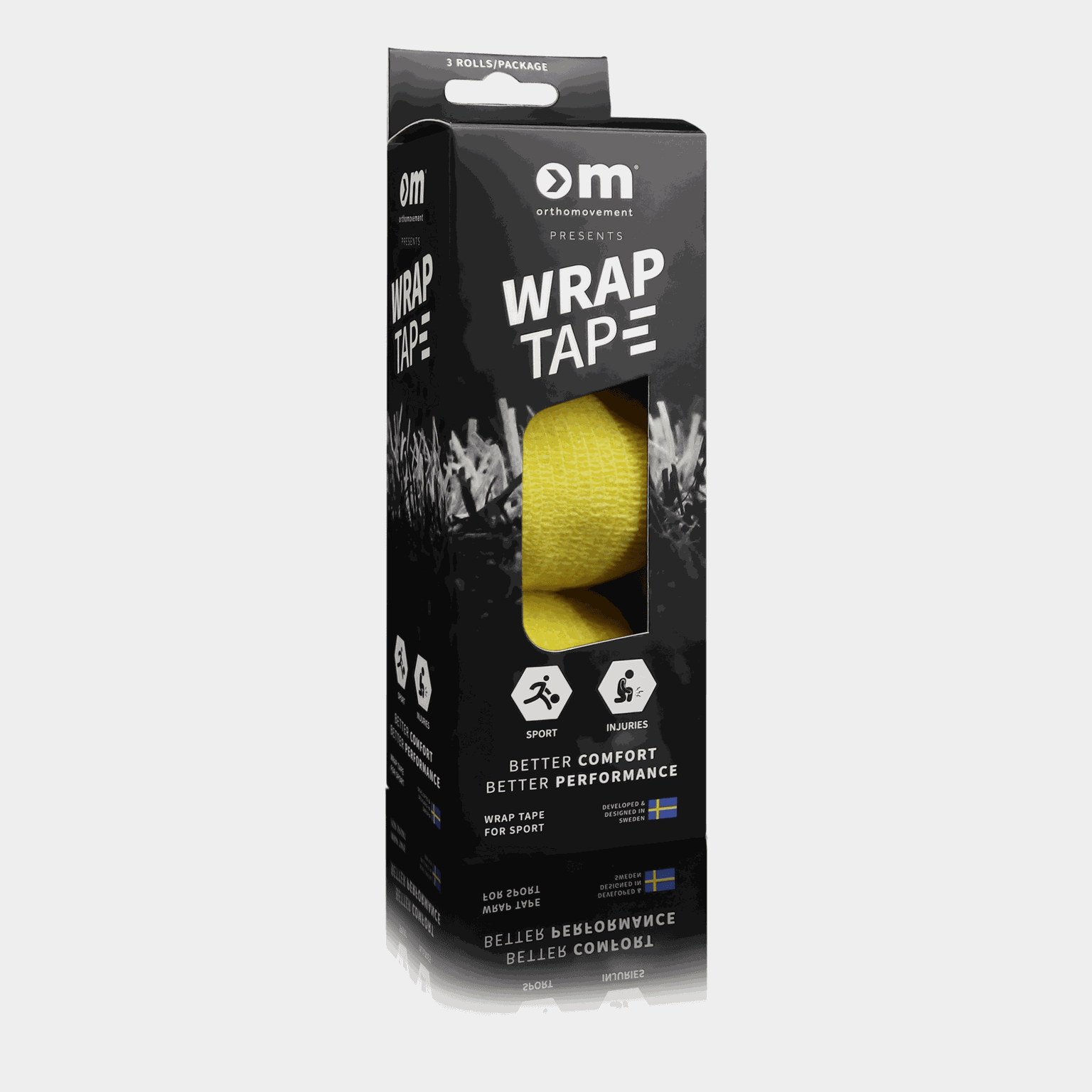 Wrap Tape 3 Pack, fotballteip - Gul