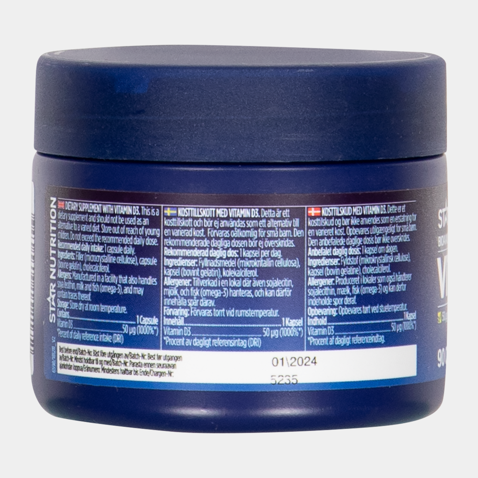  Star Nutrition - Vitamín D3, doplněk stravy -