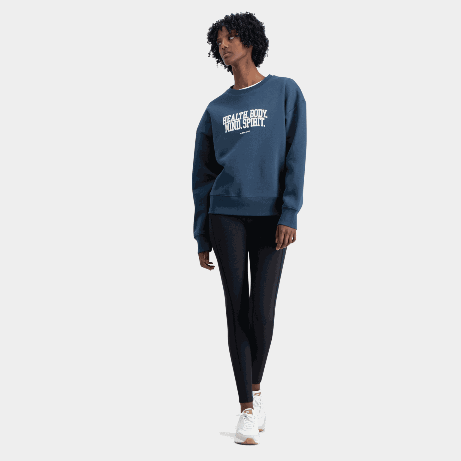 Sweat-shirt Borg Boyfriend Crew pour femme