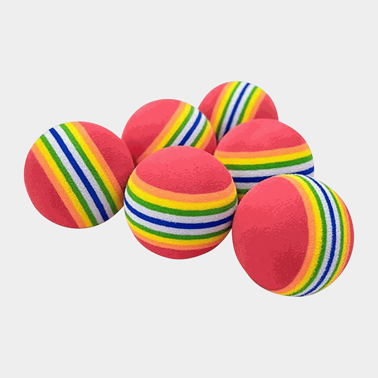 Set van 6 schuimrubberen golfballen, oefenballen voor golf - meerkleurig