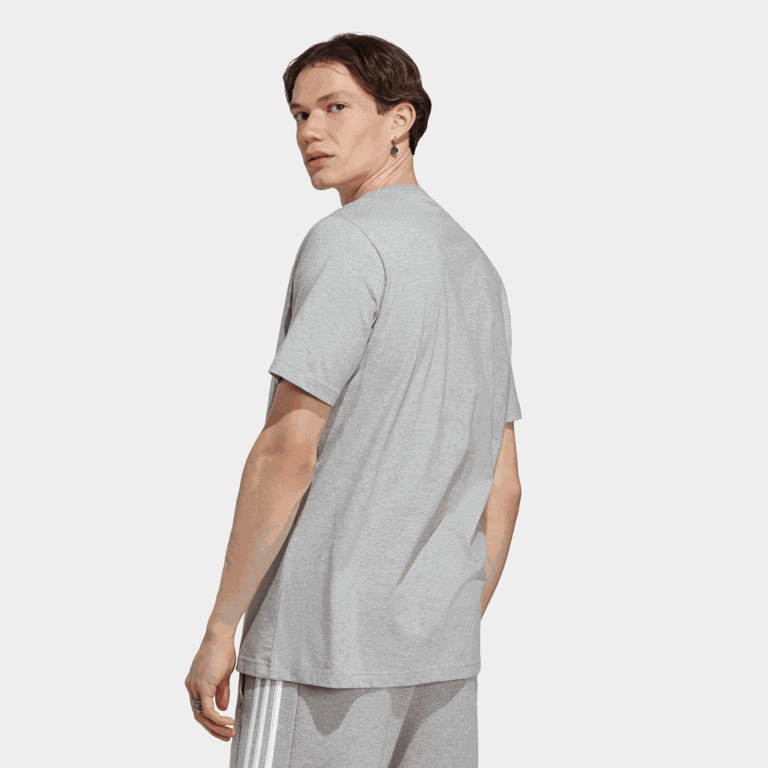  T-shirt basic in jersey, t-shirt da uomo - grigia