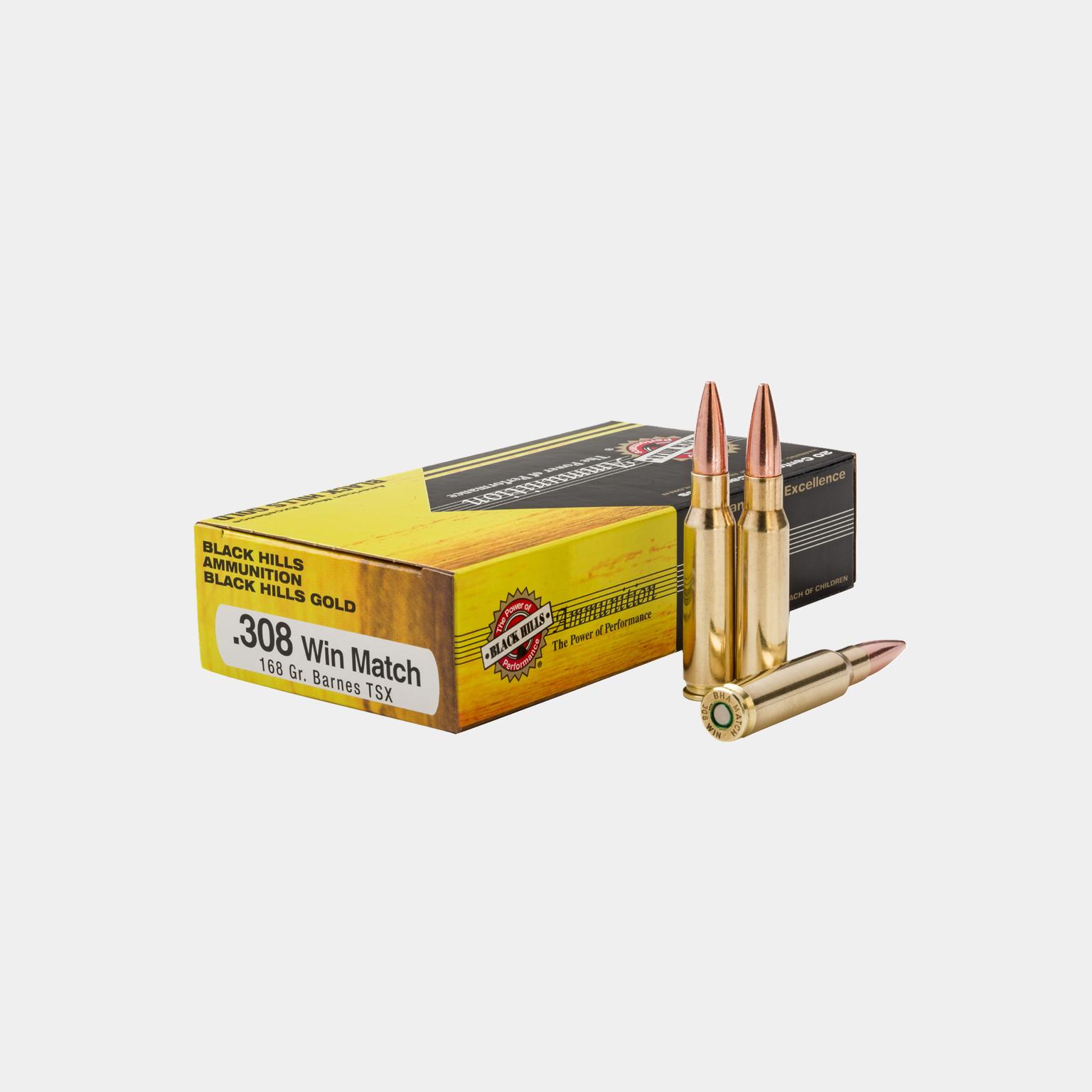 .308 Winchester 168 Gr Barnes Tsx, ammunisjon, rifle, jakt -