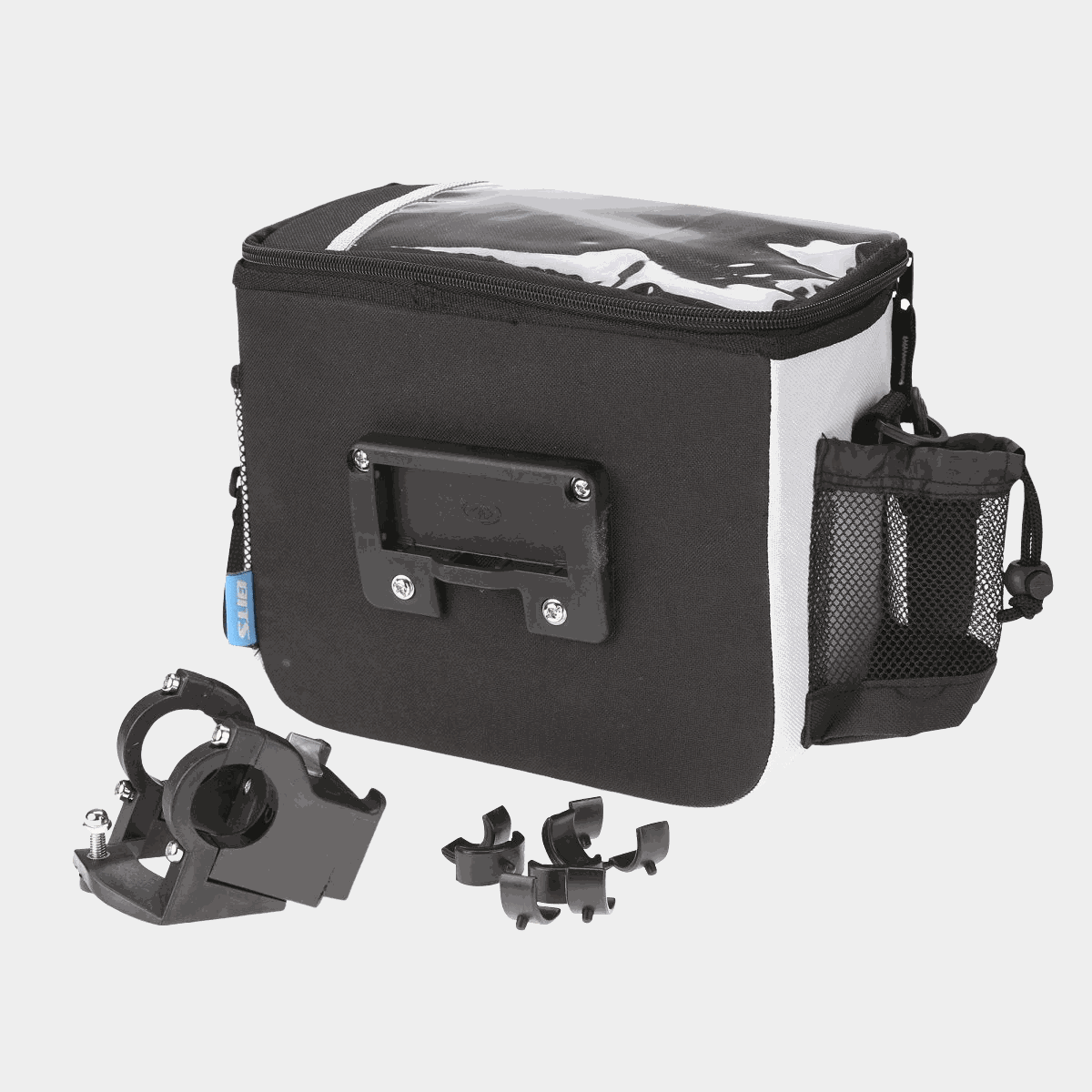  Bolsa de guidão com suporte Klickfix, bolsa de guidão para bicicleta, bolsa para bicicleta - preta
