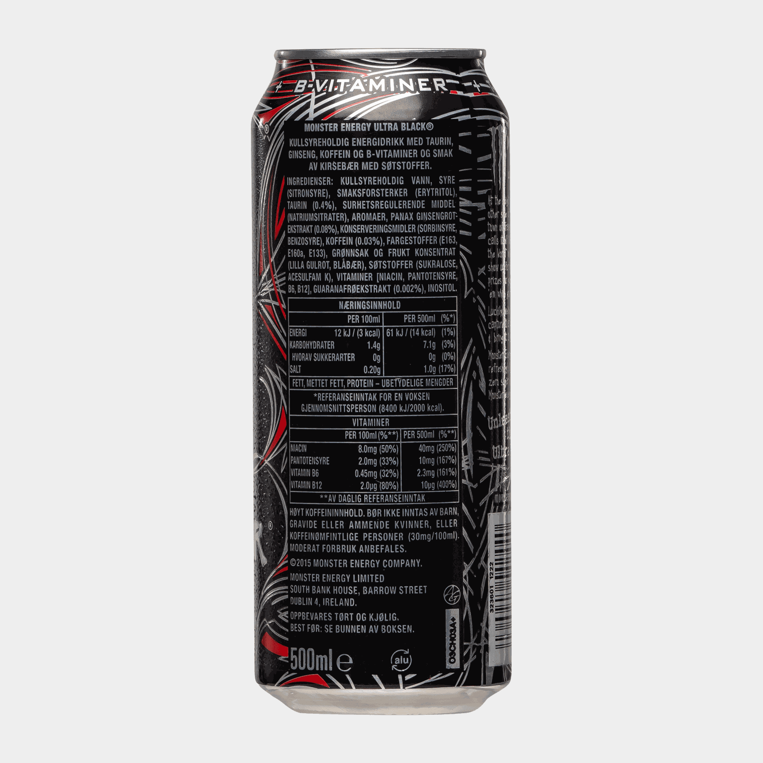 Monster Ultra Black, energiedrank -