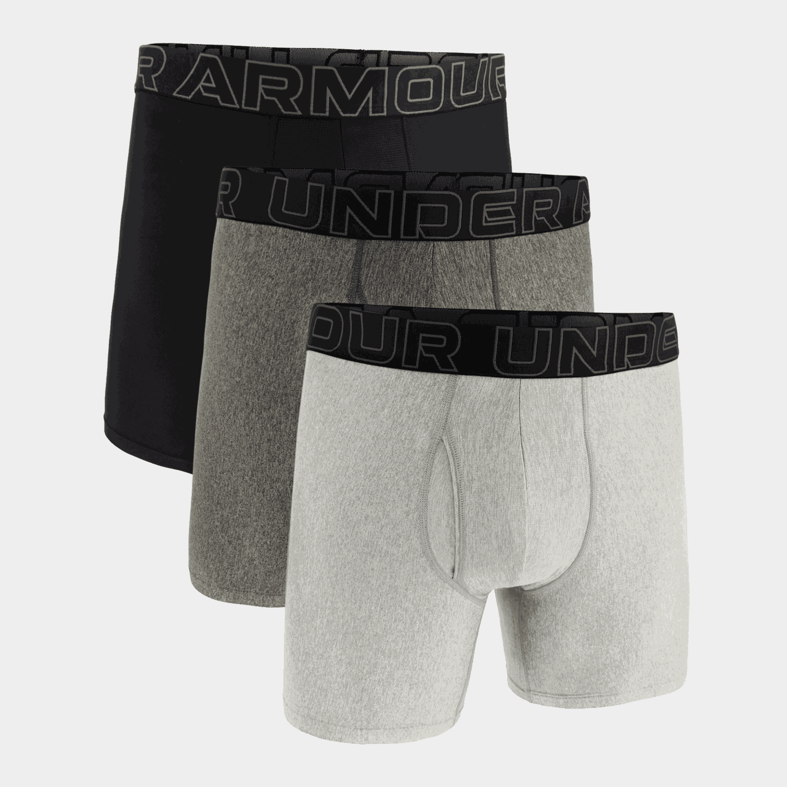Performance Tech - Solid 6 In 3Pk, boxershorts, herre - Grå