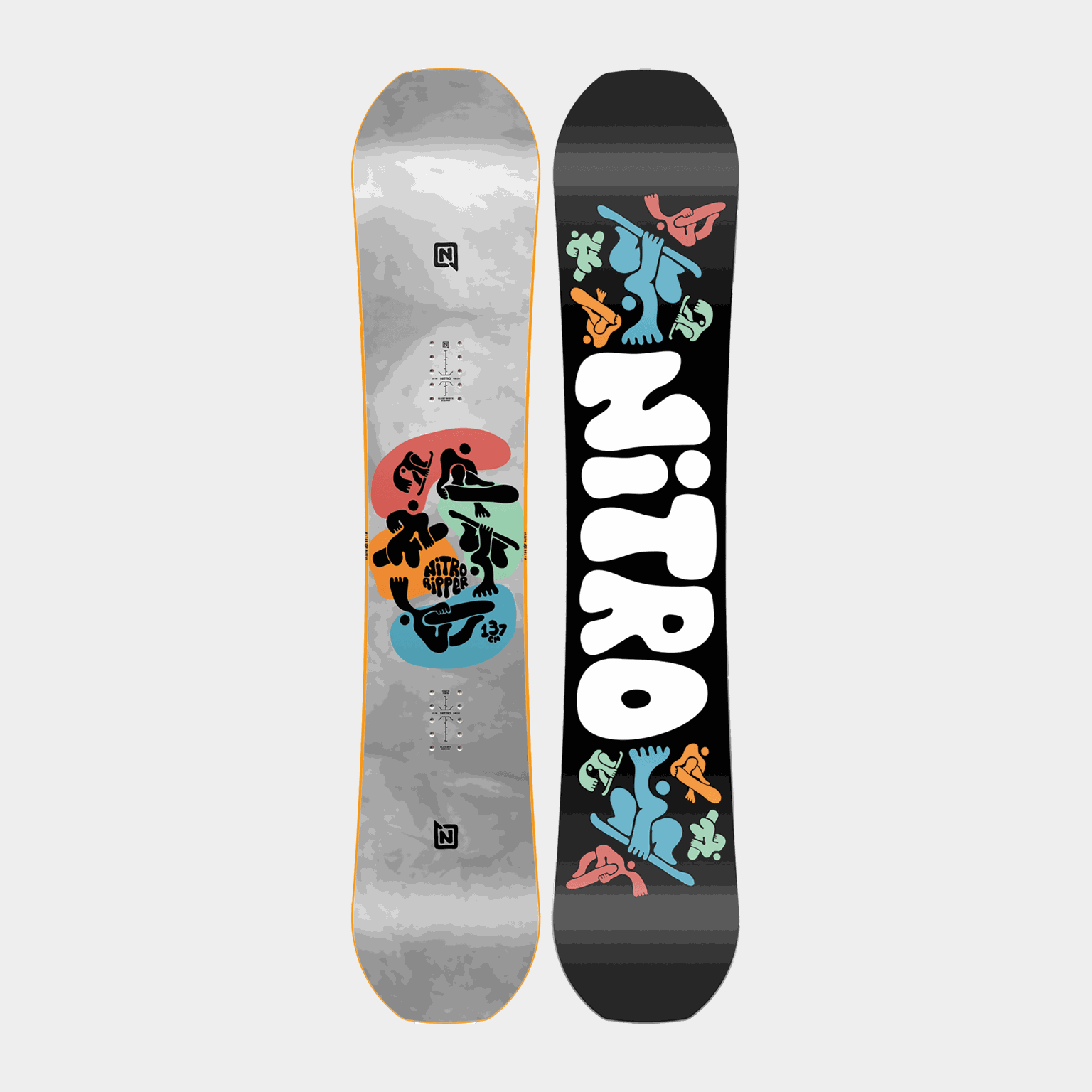 Prancha de snowboard infantil Ripper 24/25, multicolorida