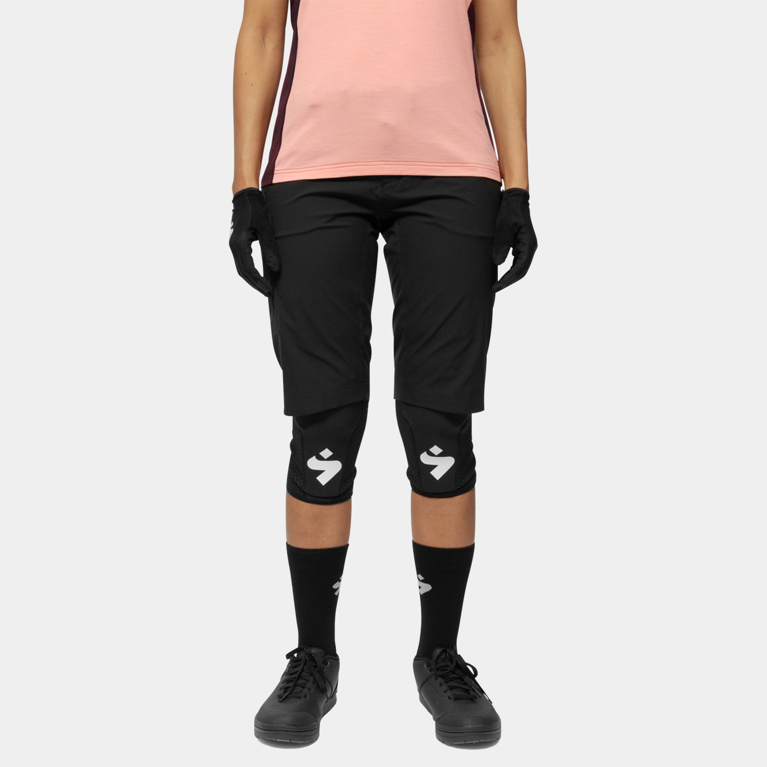 Hunter Slashed Shorts W 25, sykkelshorts, dame - Svart