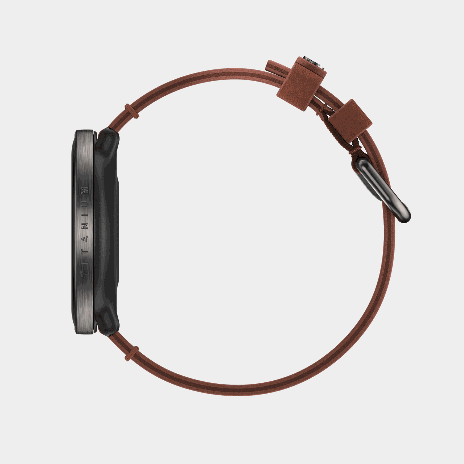 Polar Ignite 3 Titanium/Brown leather strap, smartklokke - Svart