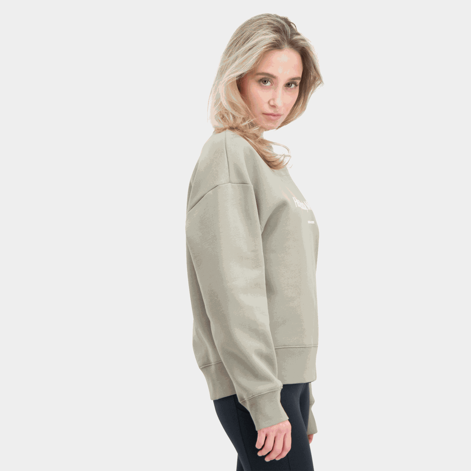 Dames boyfriend sweatshirt, kersenrood, met ronde kraag