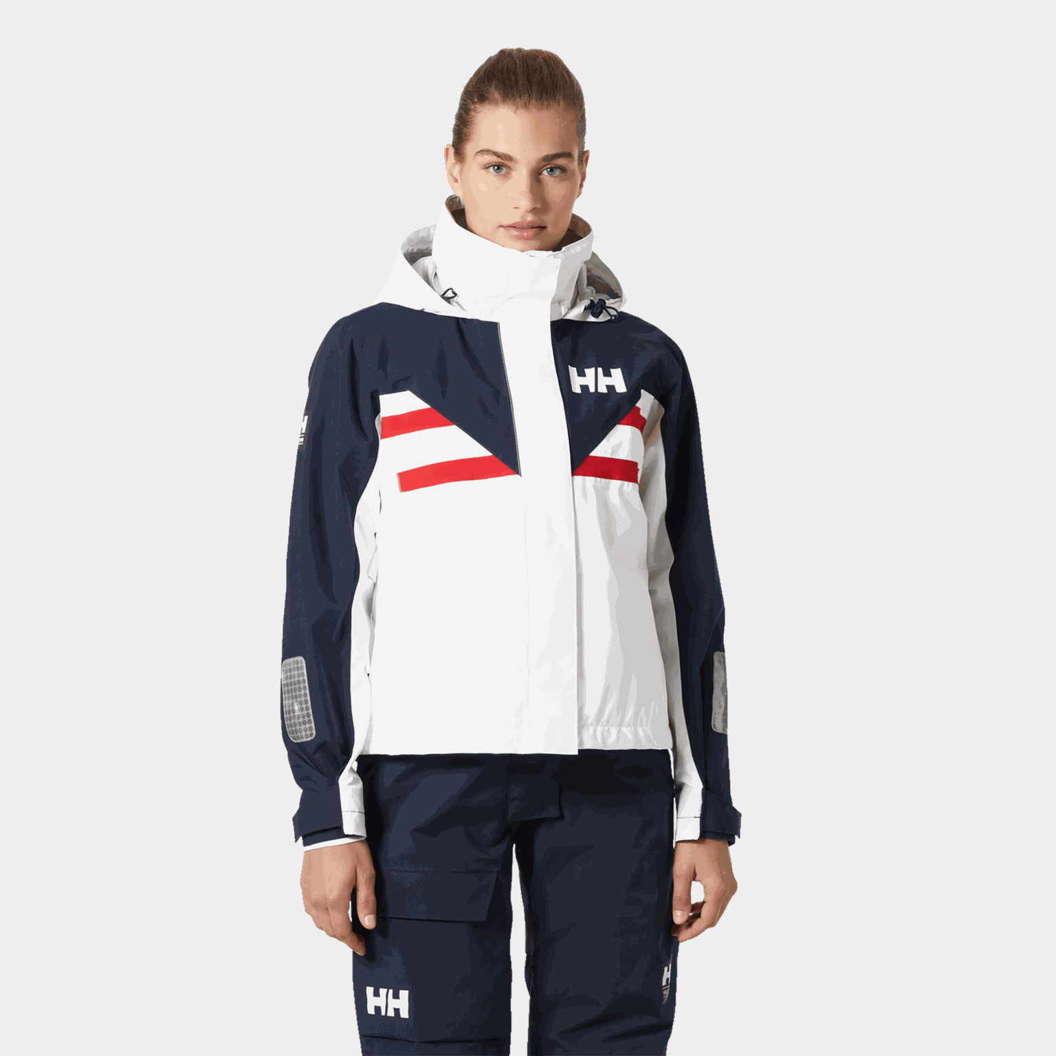  Jaqueta Dockside, jaqueta náutica feminina - branca