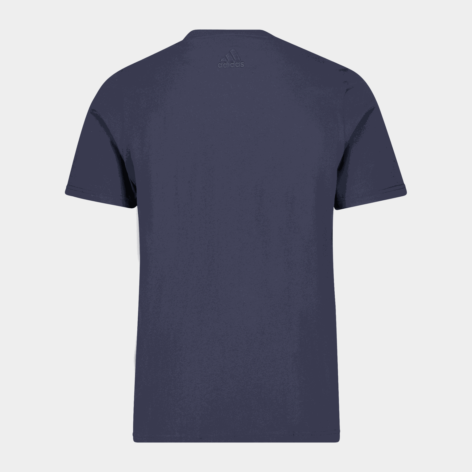 Effen gebreid T-shirt voor heren met groot logo – Grijs