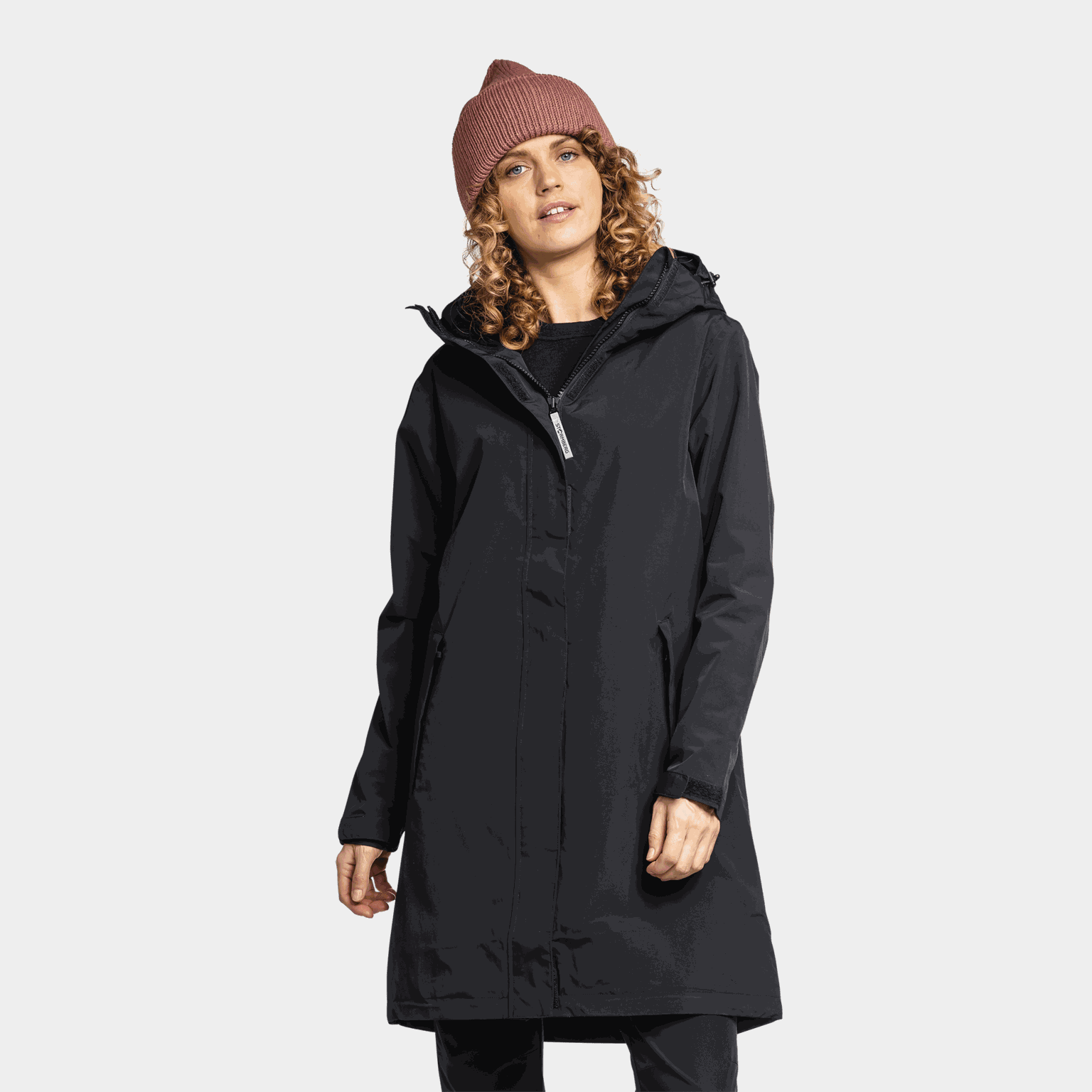  Uddevalla Recycled Parka, damska kurtka wodoodporna – czarna
