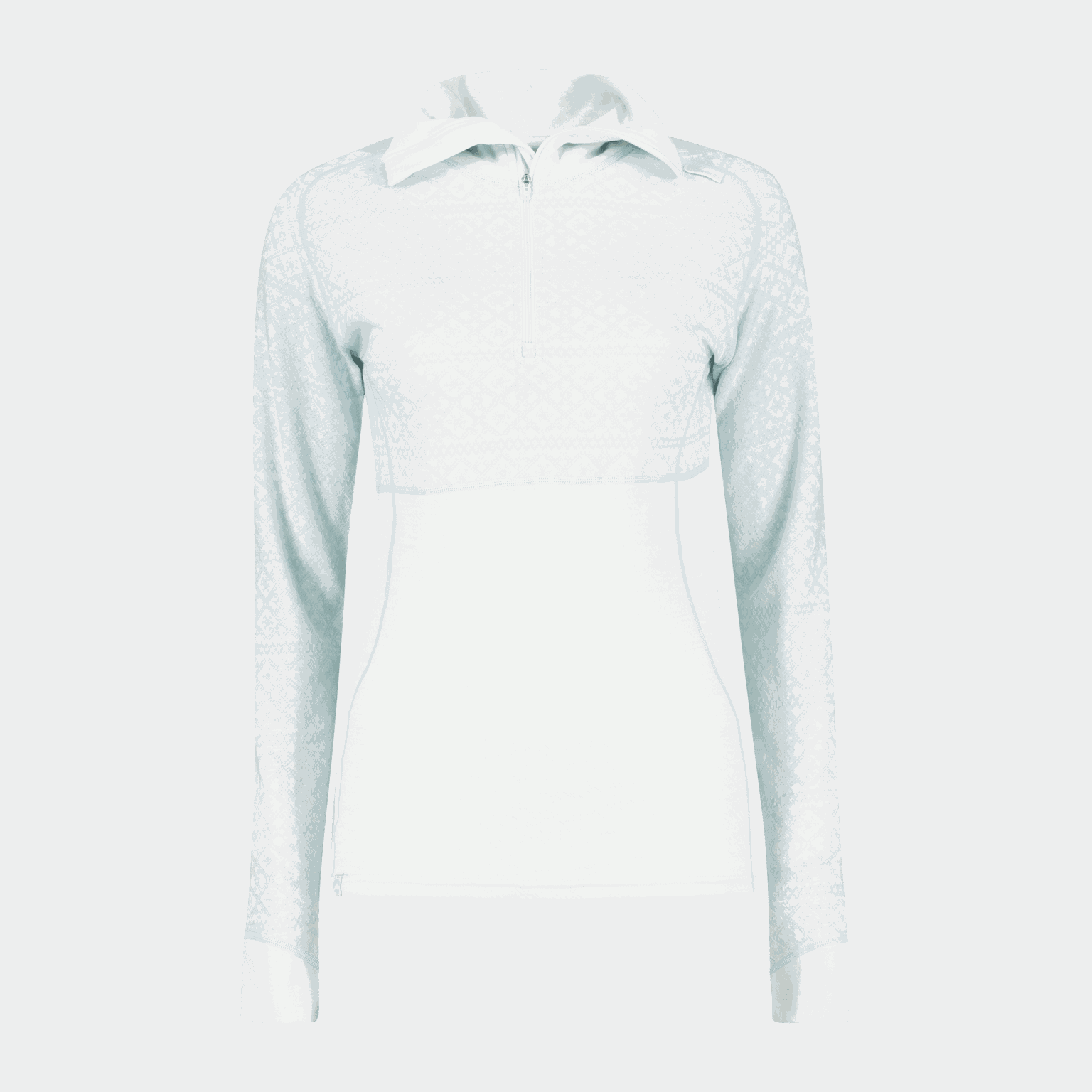 Dalen 2-layer Wool Polo Zip, ulltrøye, dame
