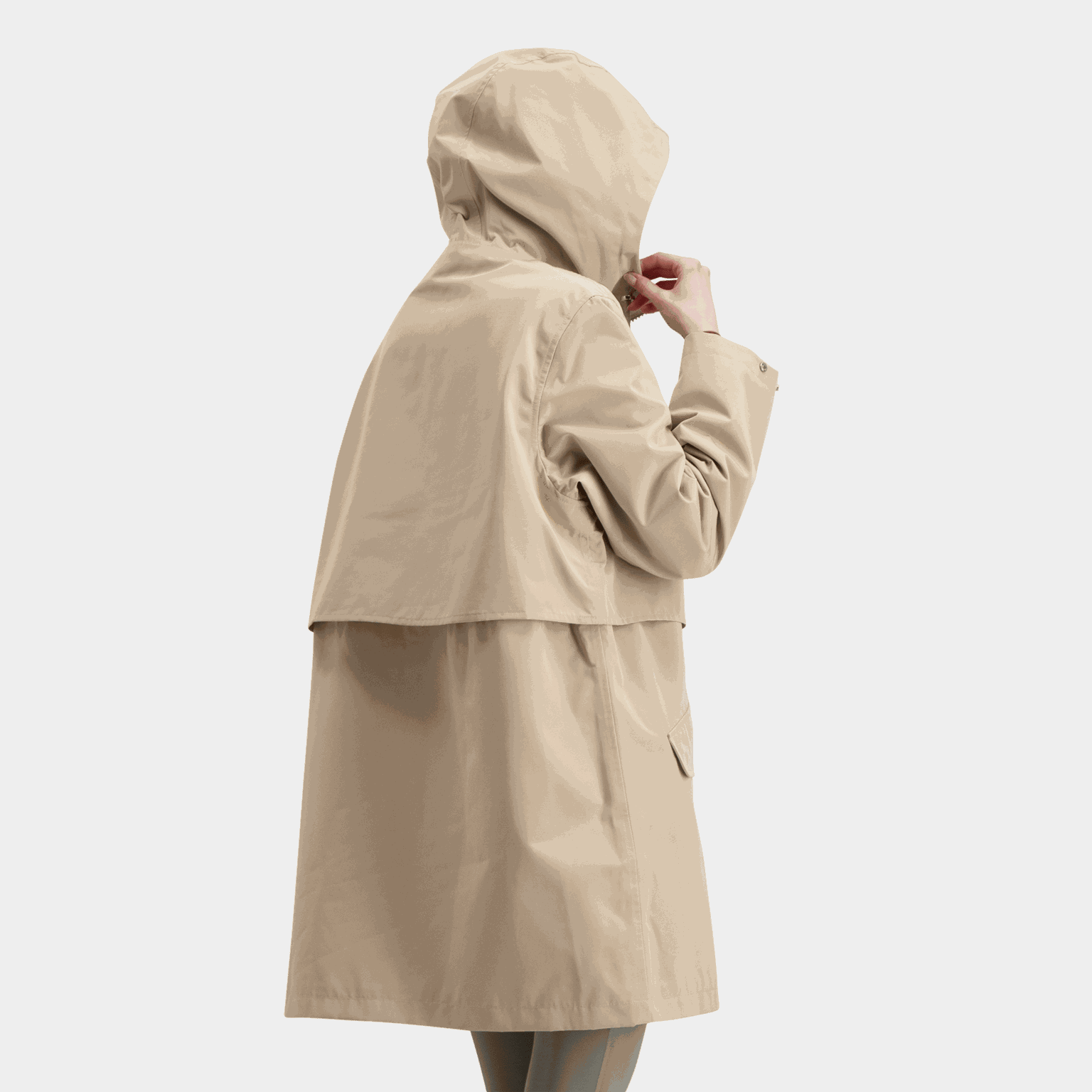  Parka feminina estilo cruiser, parka impermeável