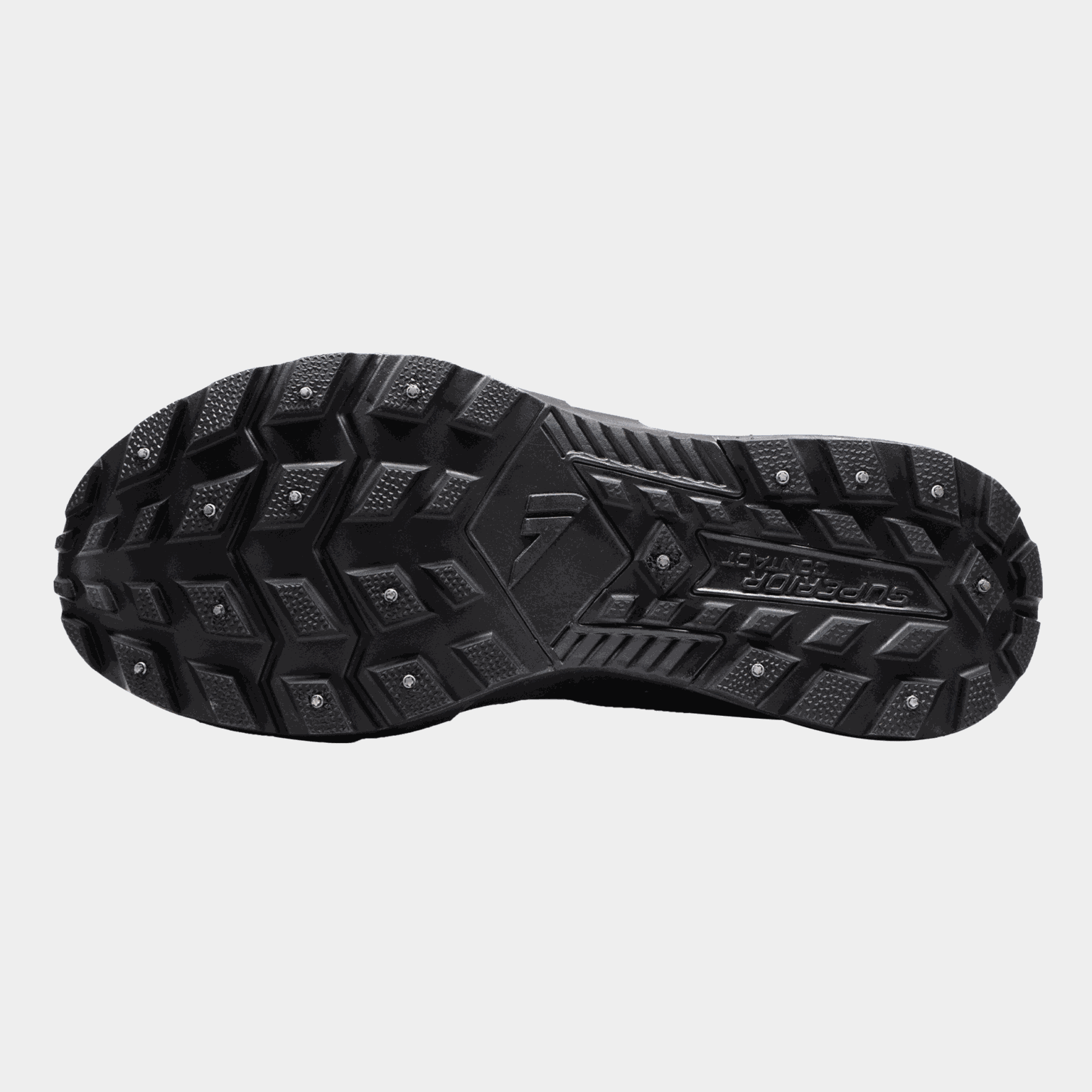 Winter low, vanntett løpesko med pigger, unisex - Svart