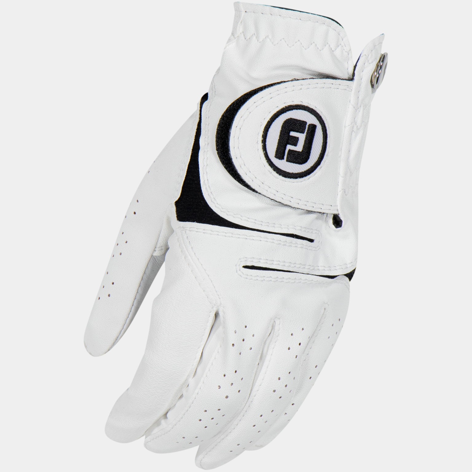 Luvas de golfe Weathersoft para jogadores canhotos, conjunto de 2 peças - Brancas