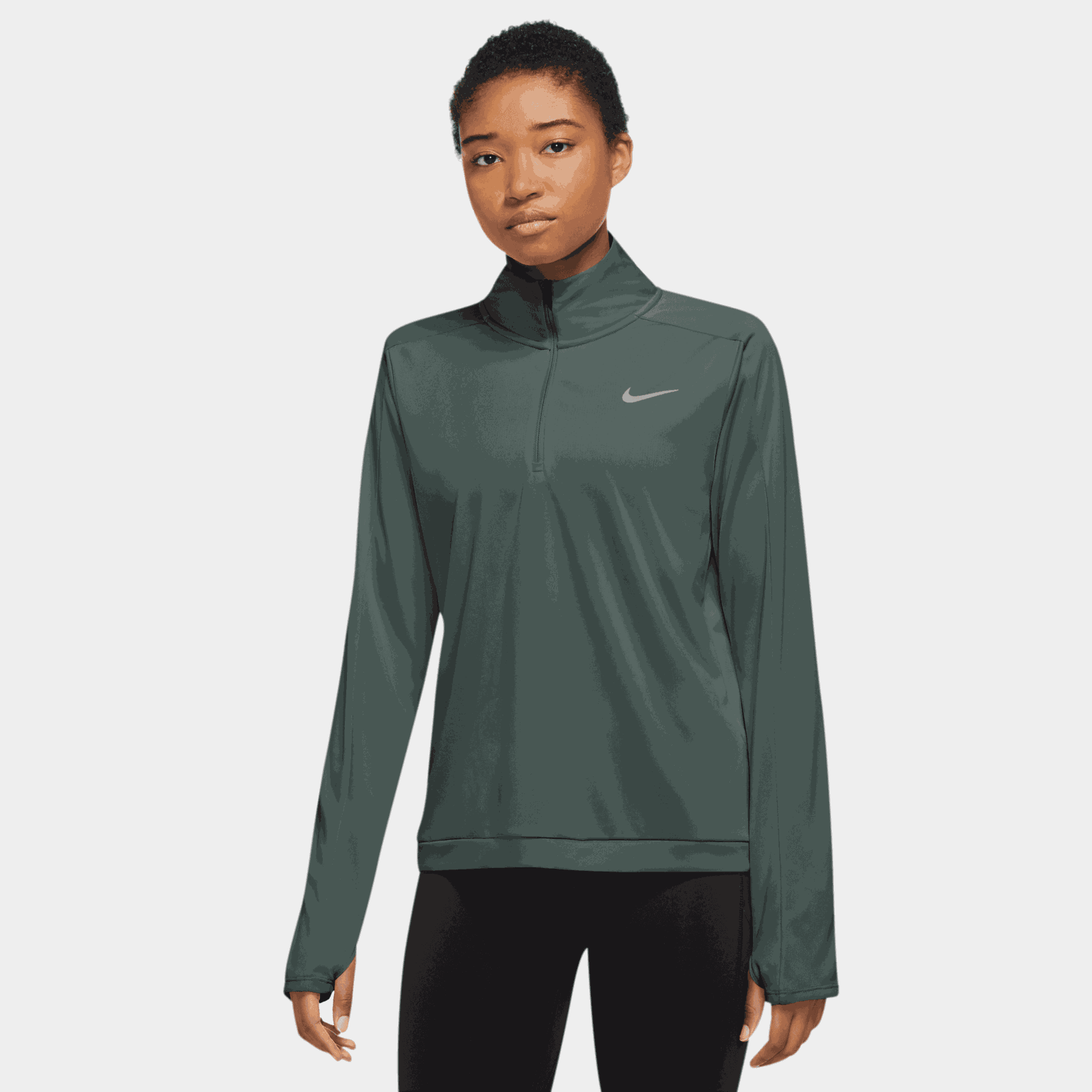 Dames Dri-FIT Pacer trainingspak met halve rits.