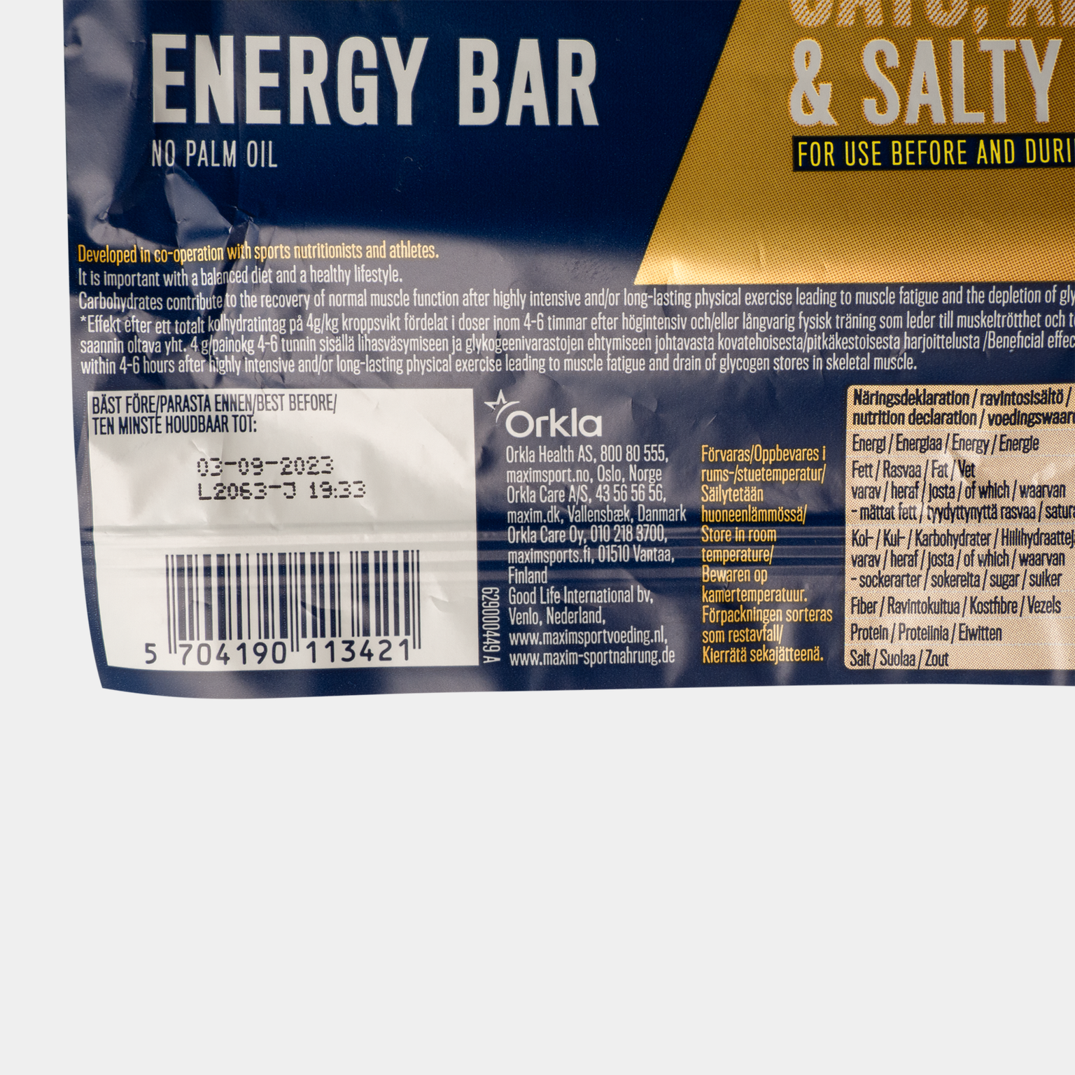 Maxim Energibar 55g
