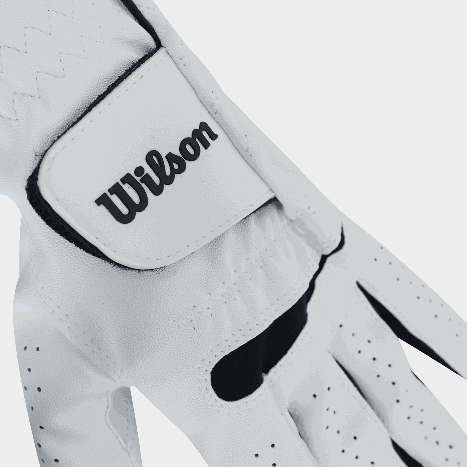 Luvas de golfe Feel Plus masculinas, para canhotos, brancas.