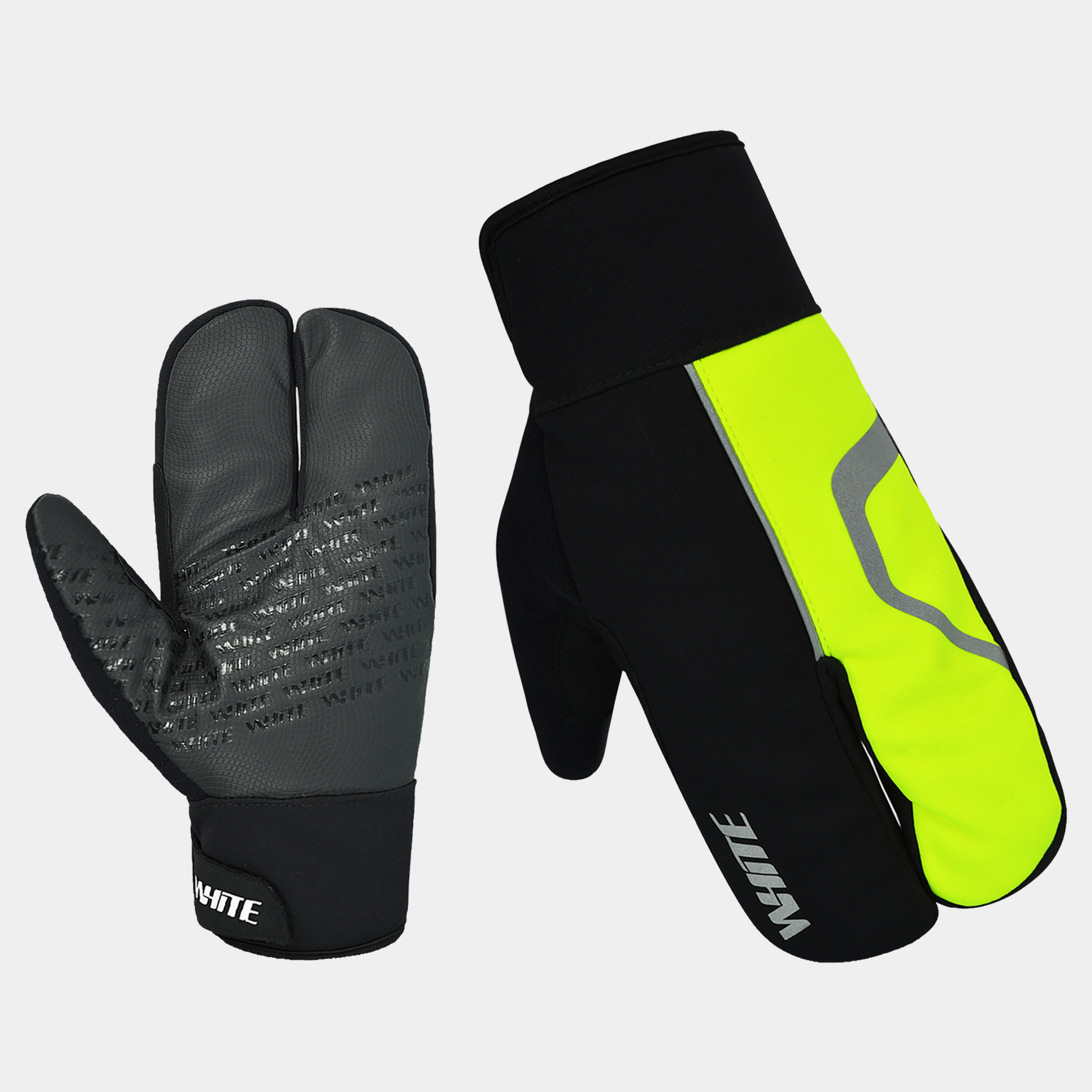 Ultimate Subzero Reflective/Waterproof Lobster, sykkelhanske, unisex - Svart