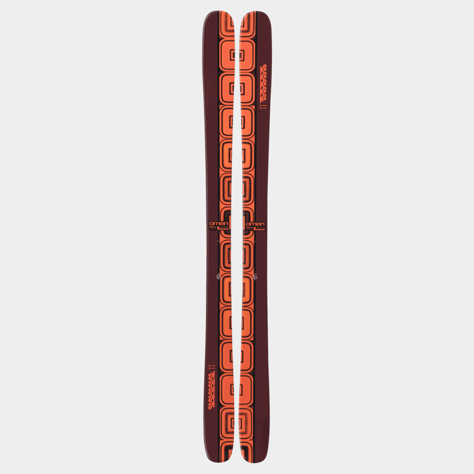  Esquis femininos Omen 90 W 24/25 com borda dupla - Multicolorido