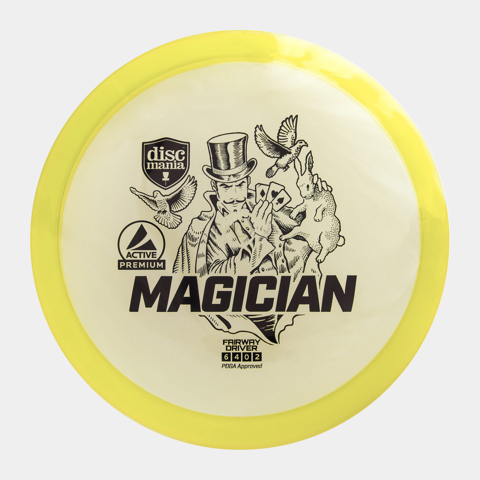  Driver Active Premium Magician Yellow, Driver Frisbee Golf - Yellow
