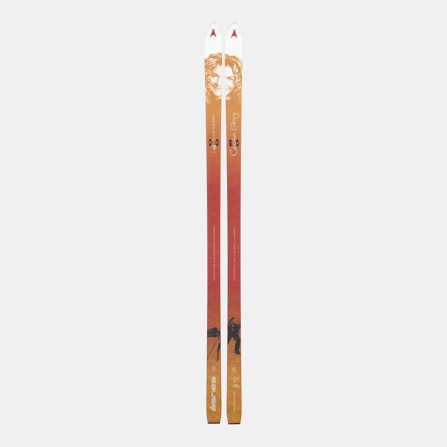  Esquis de montanha femininos BC Skis Cecilie Skog Waxless 24/25 - Laranja