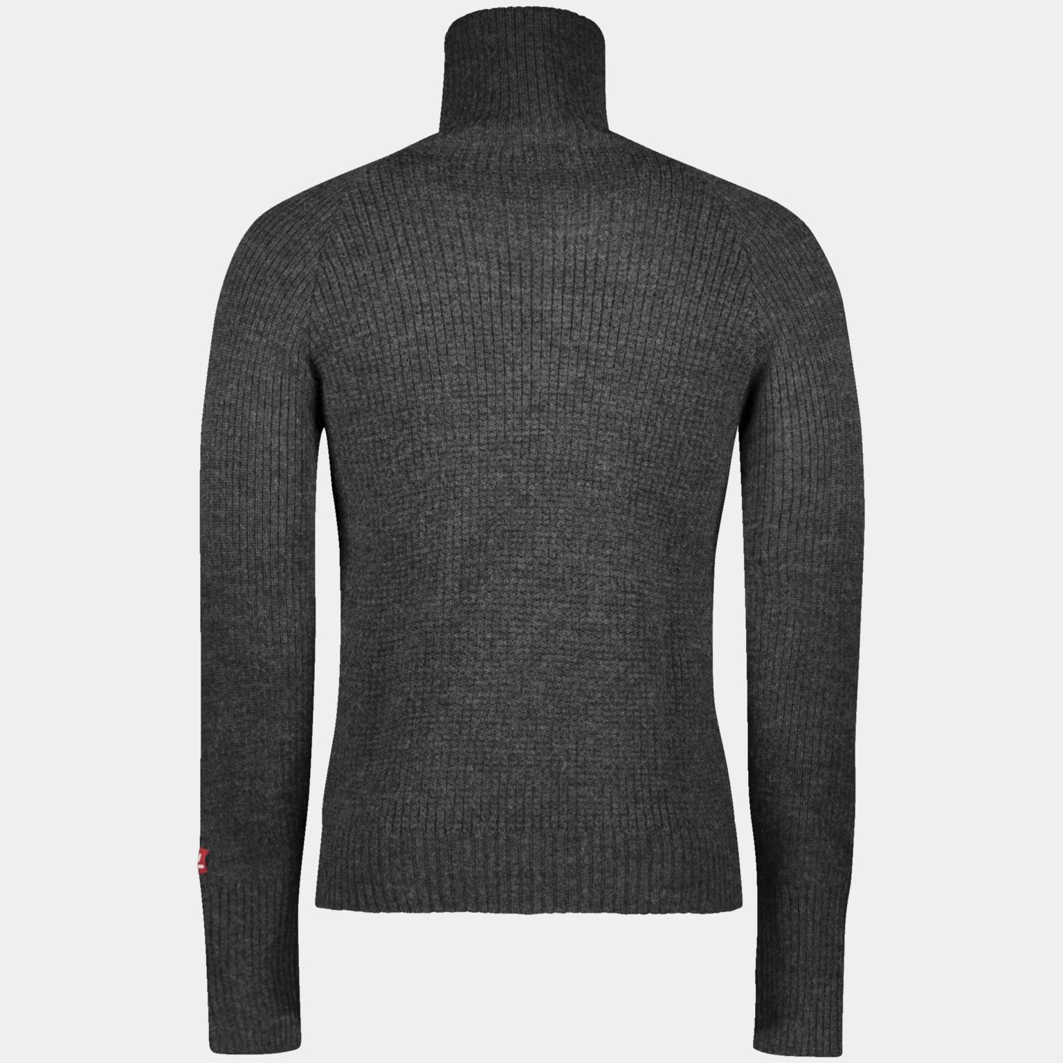  Amberkleurige unisex wollen trui met rits