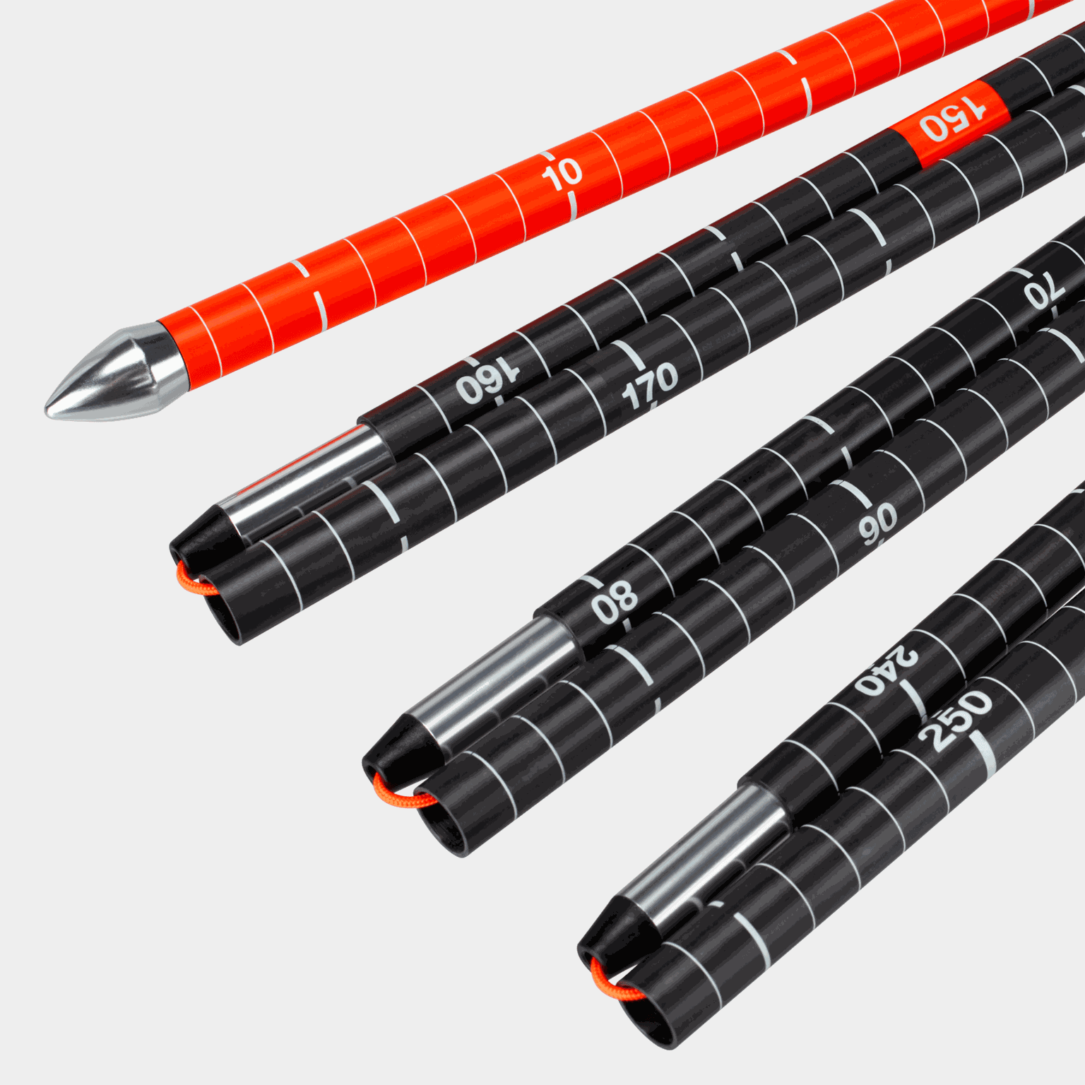 Acessórios de segurança para neve Carbon 280 Speed Lock 24/25, bastão de busca, sensor – Laranja
