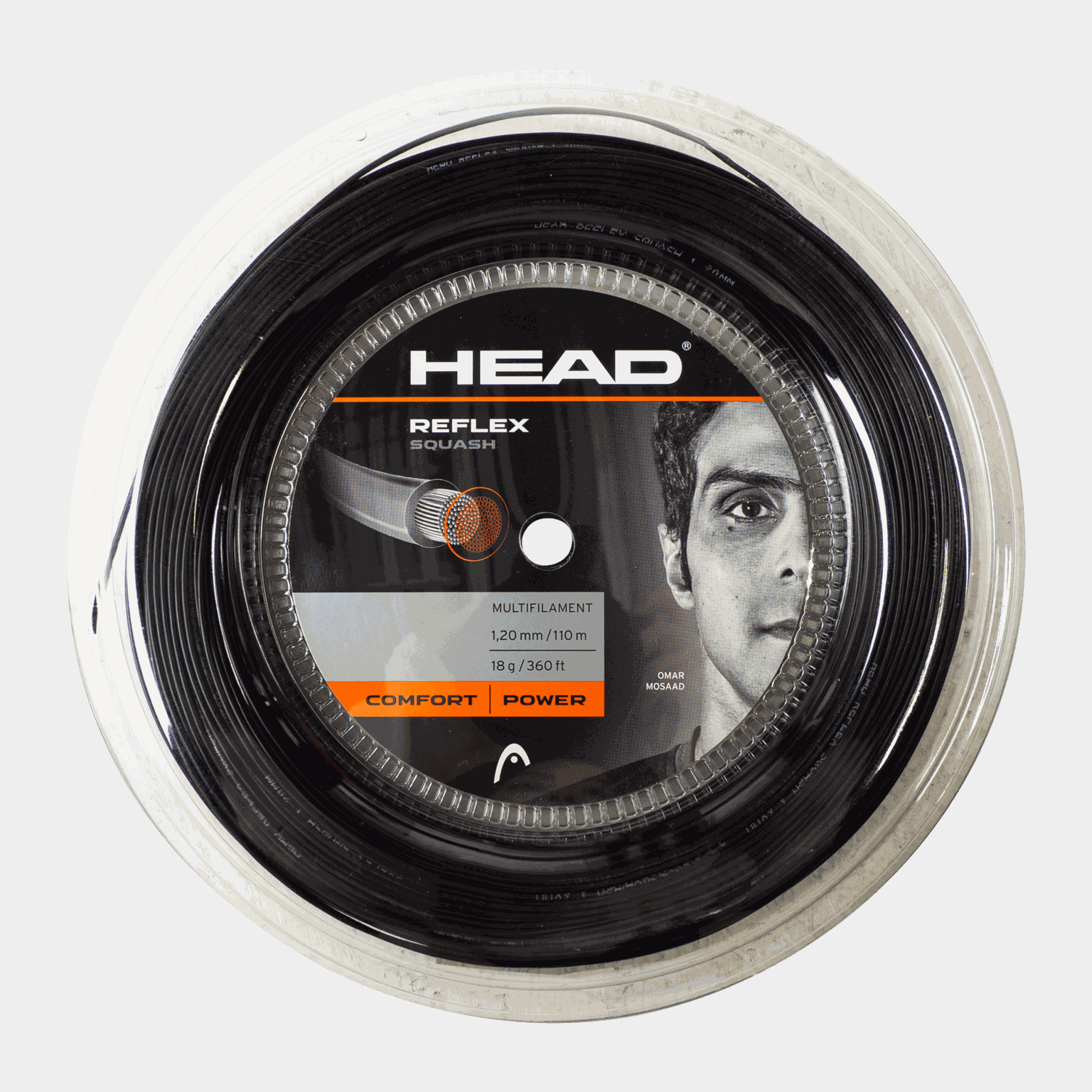  Reflex Squash (rouleau de 110 m), ligne, squash - noir