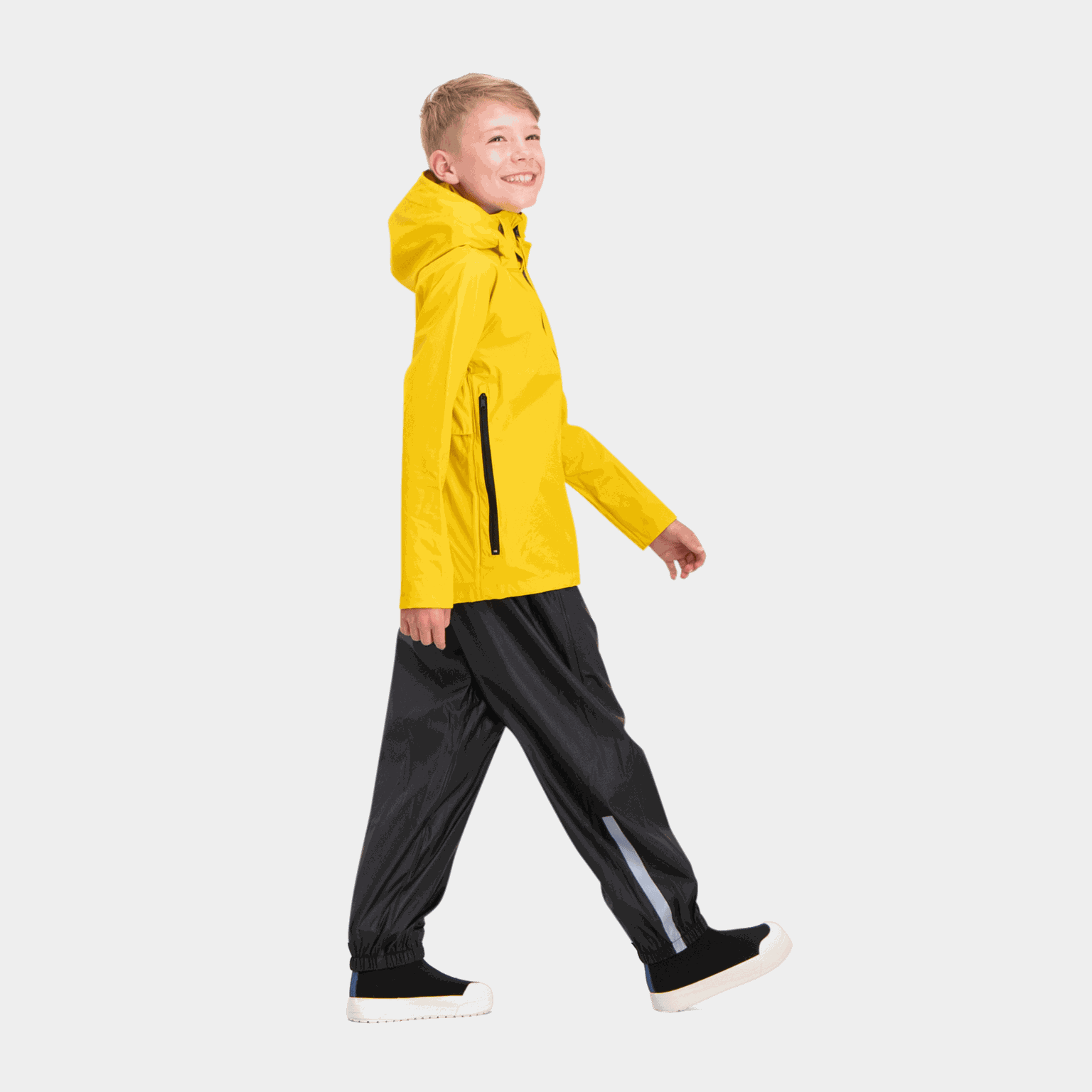 Ensemble de pluie pliable, ensemble de pluie junior - Jaune