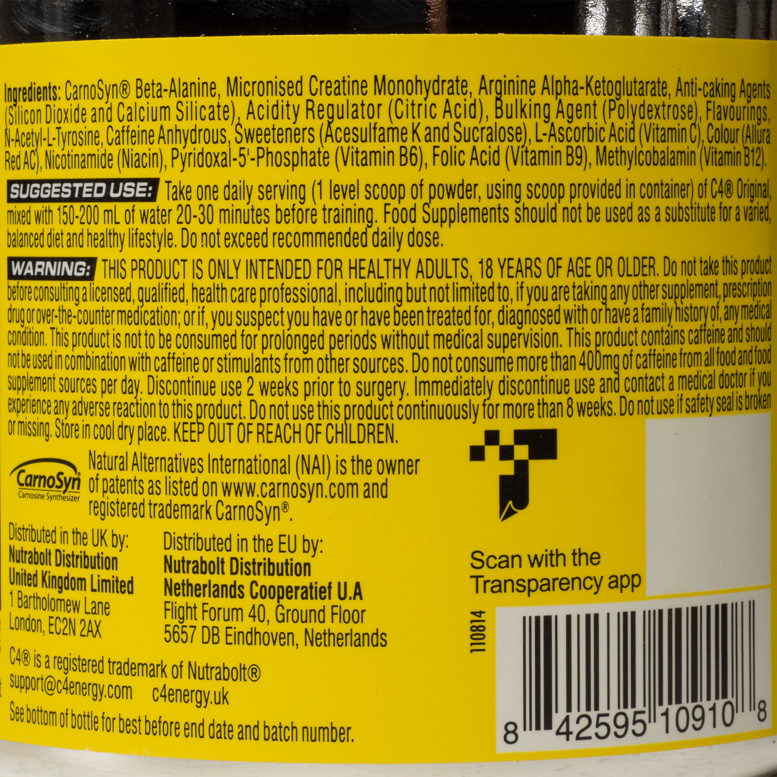 C4 Original Fruit Punch, spray pré-treino -