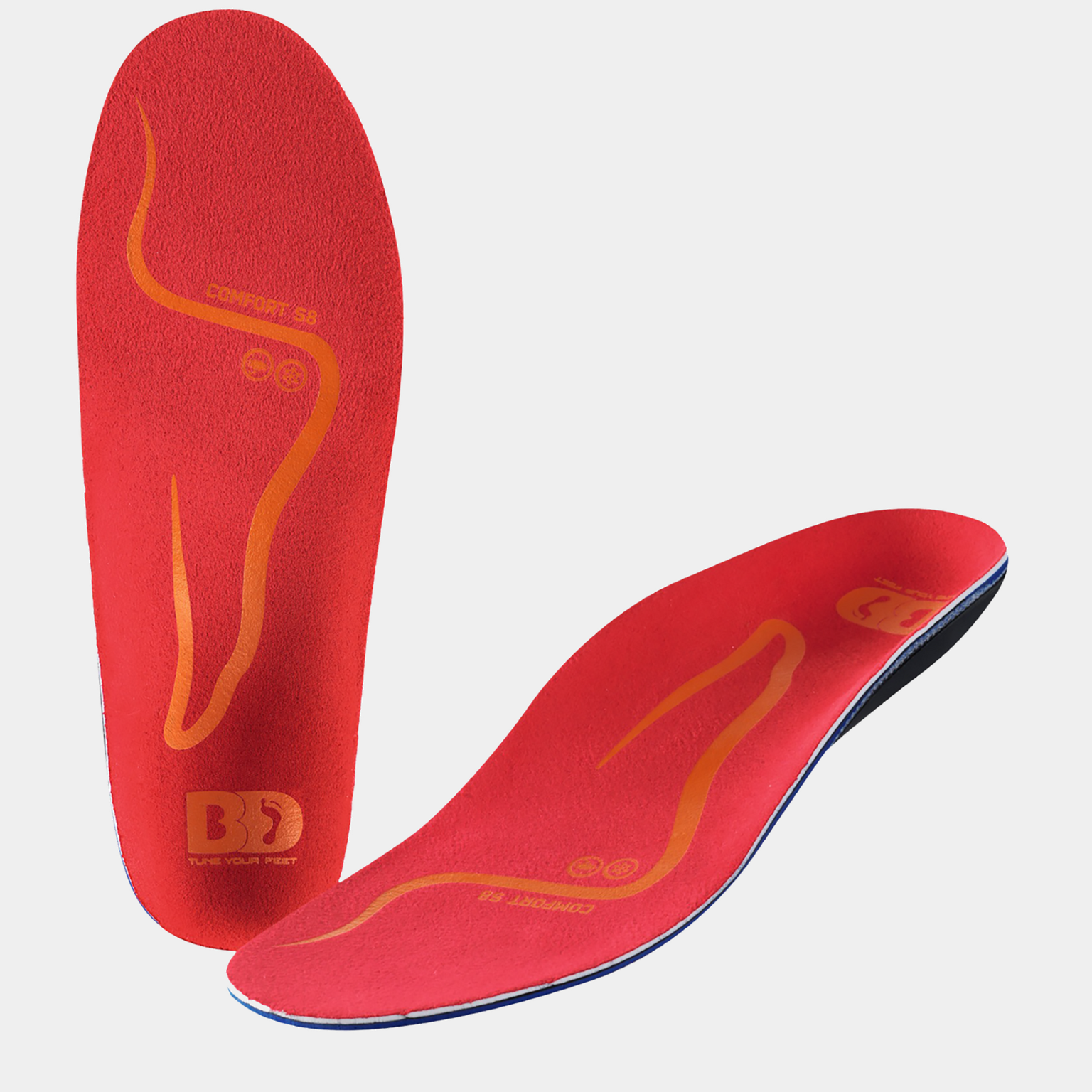 Botas de esqui alpino unissex Alpine Comfort com arco alto 24/25 - Vermelhas