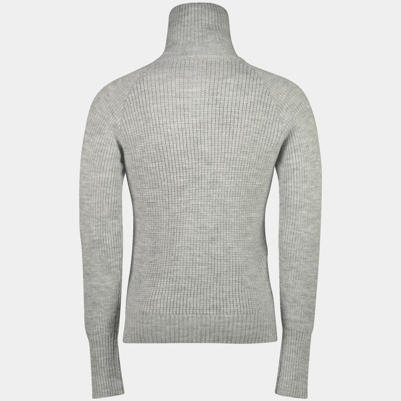  Amberkleurige unisex wollen trui met rits