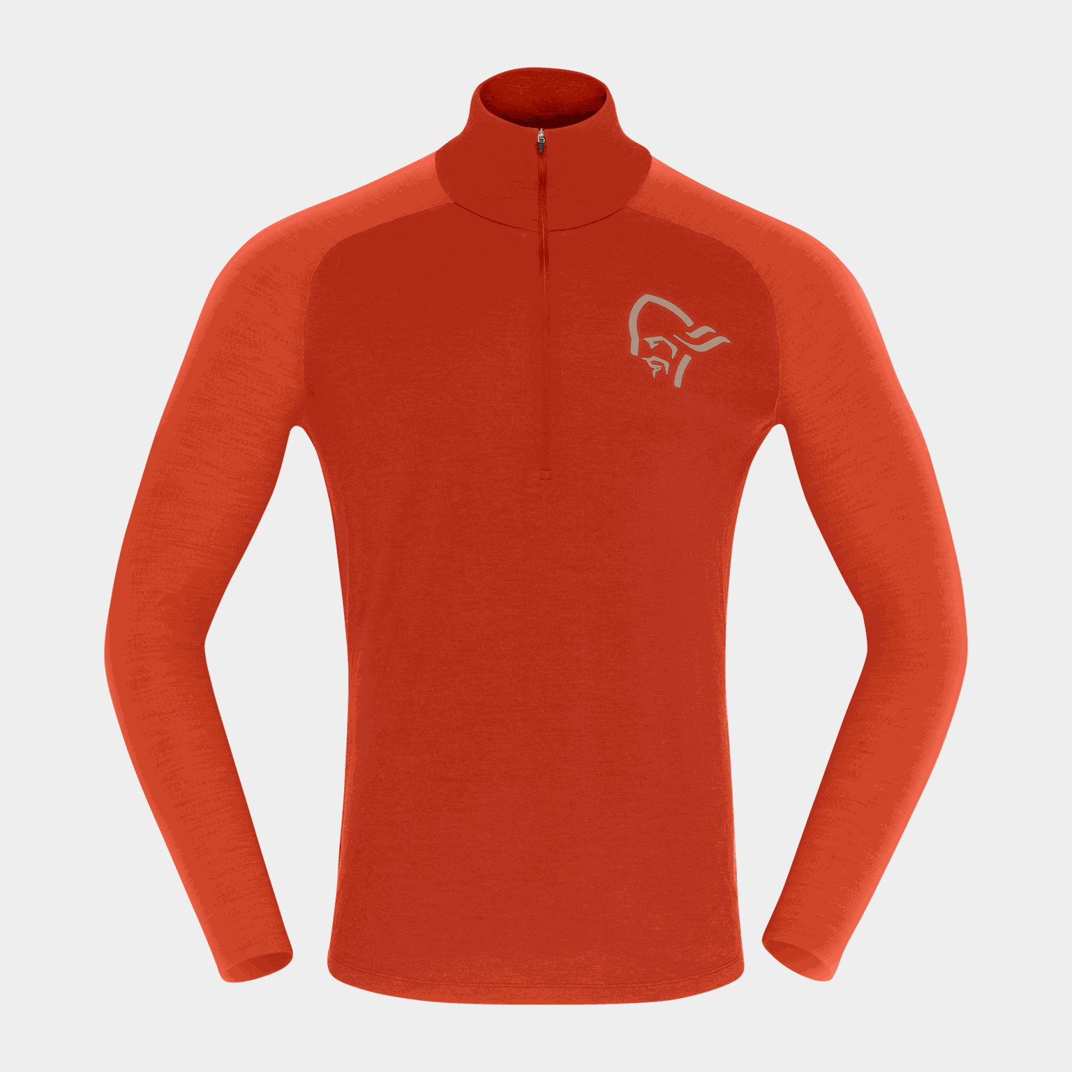 Femund Pureull Zip Neck, ullgenser, herre
