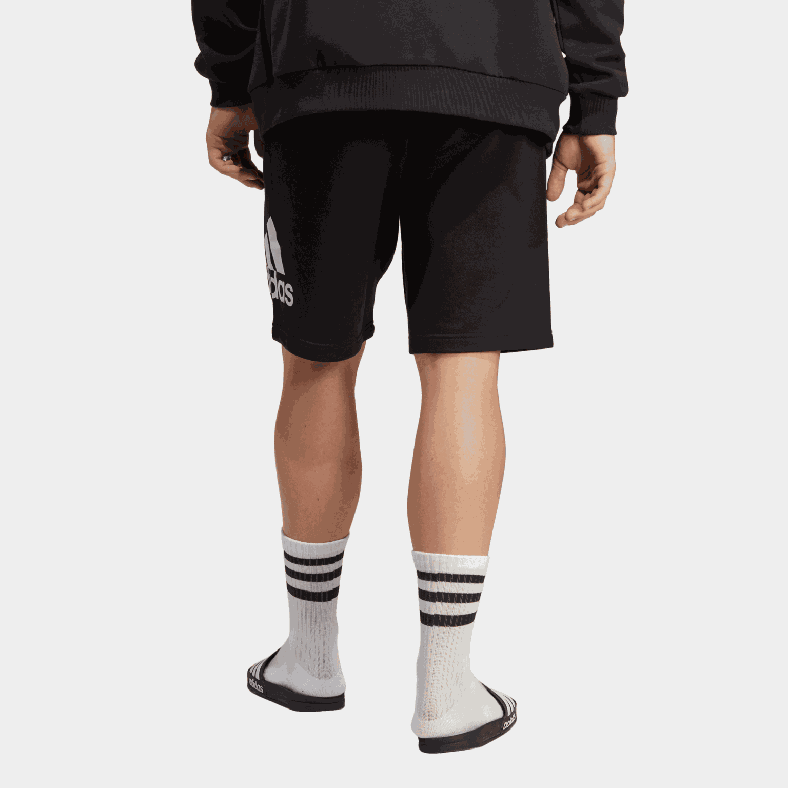 Essentials Big Logo French Terry Shorts, collegeshorts, herre - Svart
