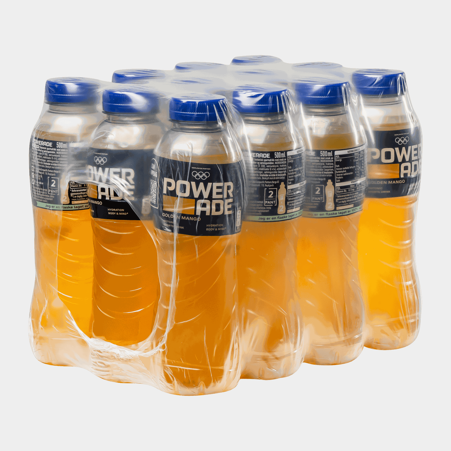  Powerade Golden Mango 0,5 l, napój energetyczny -