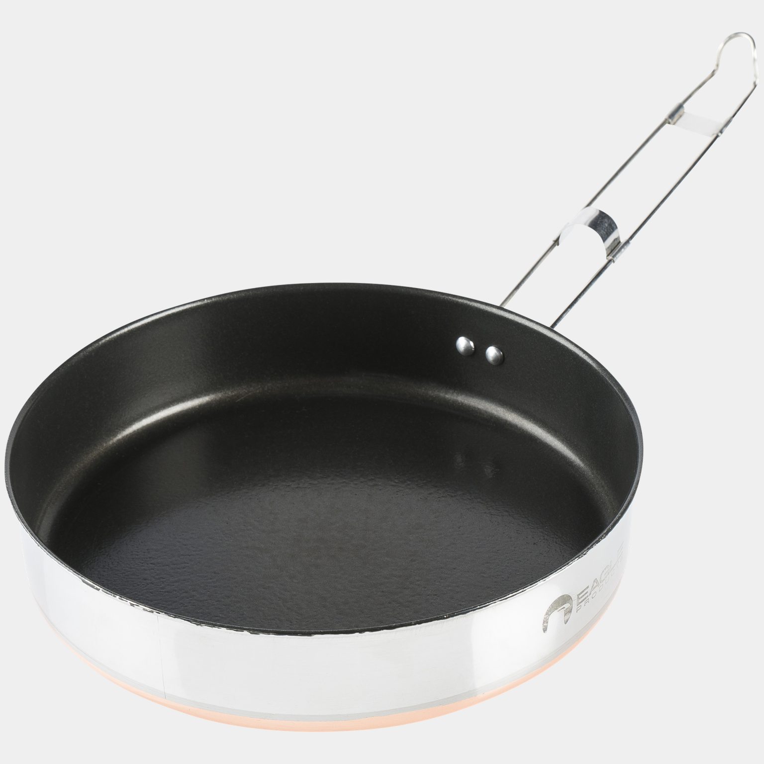  Padella in acciaio inox con rivestimento in Teflon -