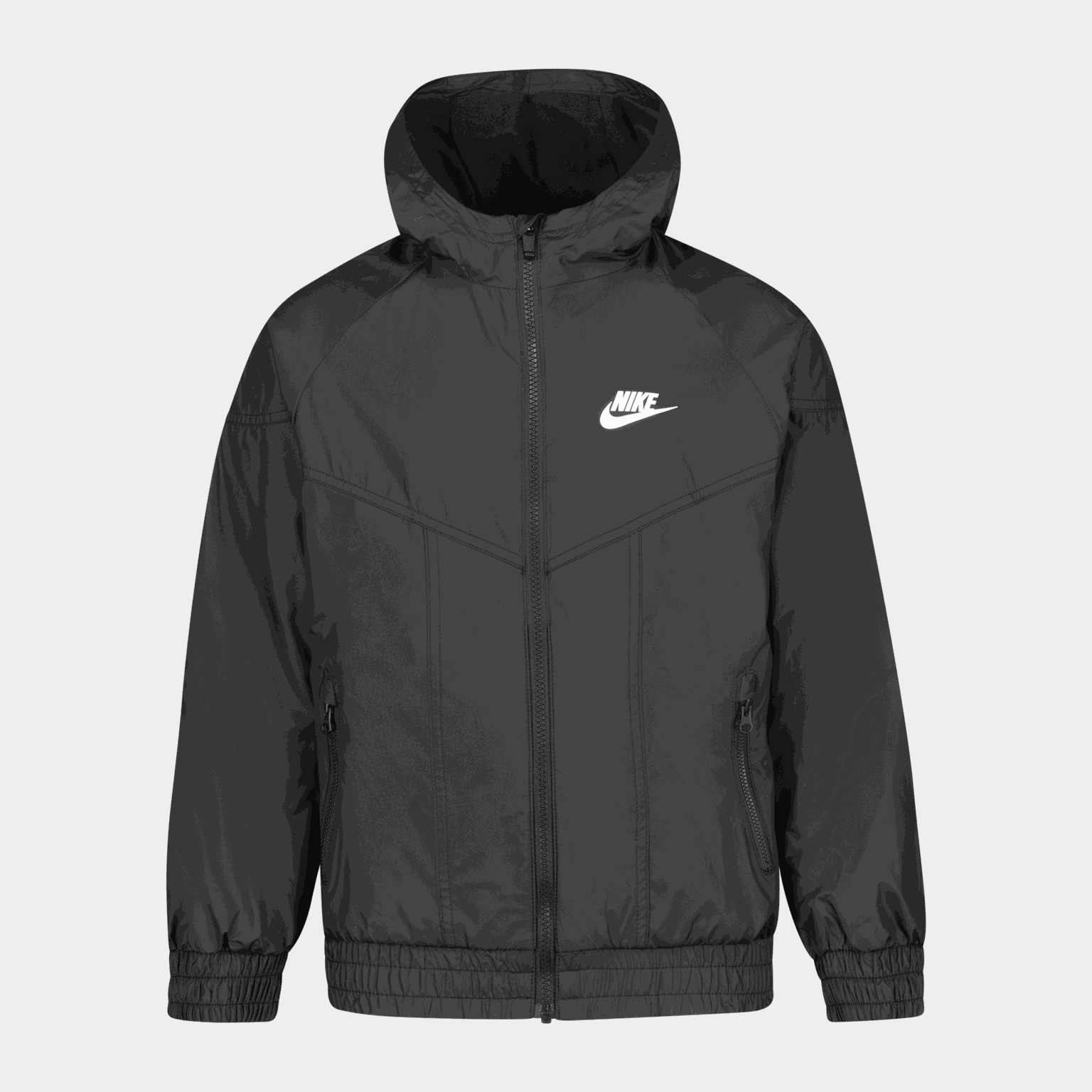 Veste coupe-vent Sportswear Windrunner pour enfants et juniors, noire