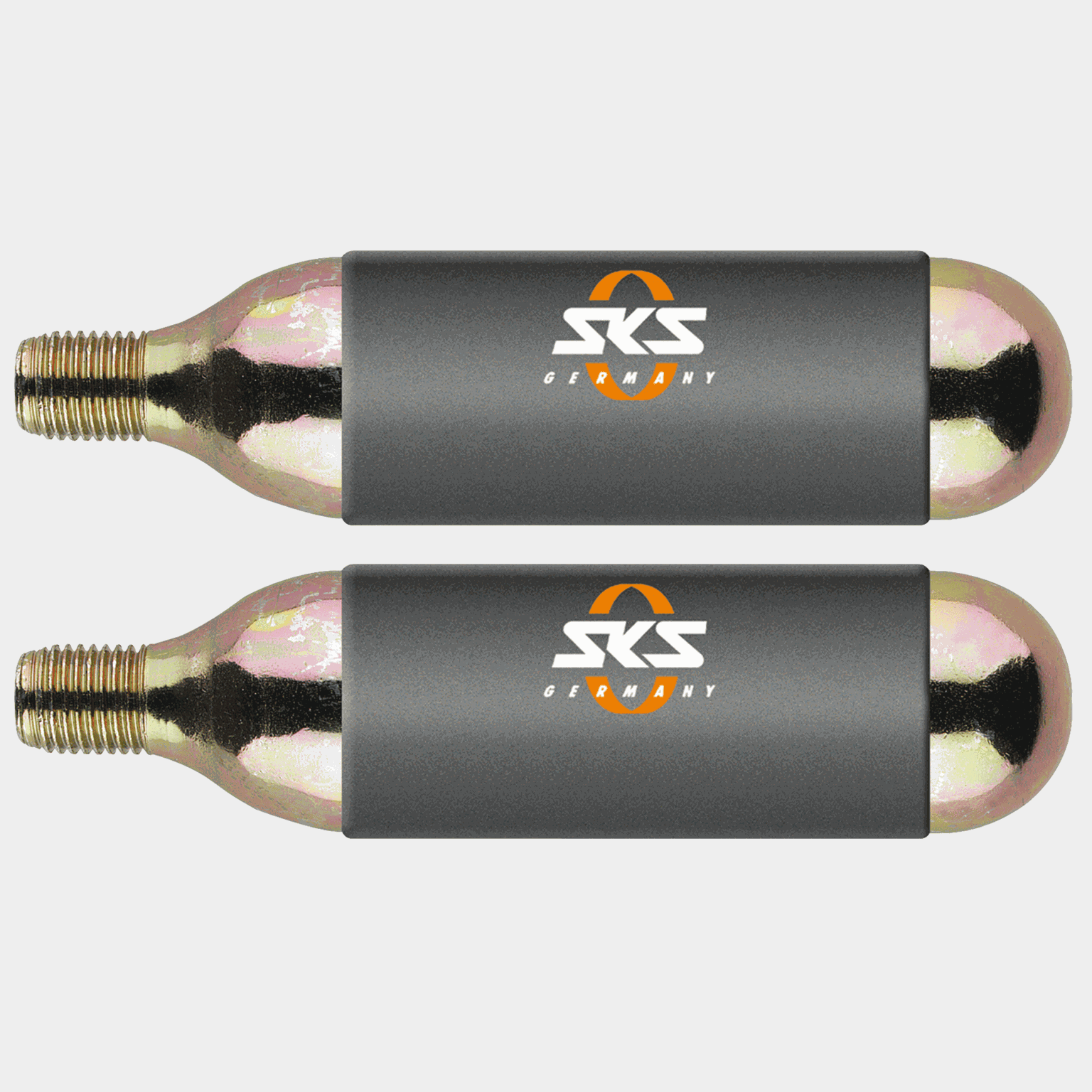 Wkłady do pompek SKS Air Pump, 2 sztuki, 16 g, gwintowane, do pompek rowerowych – srebrne
