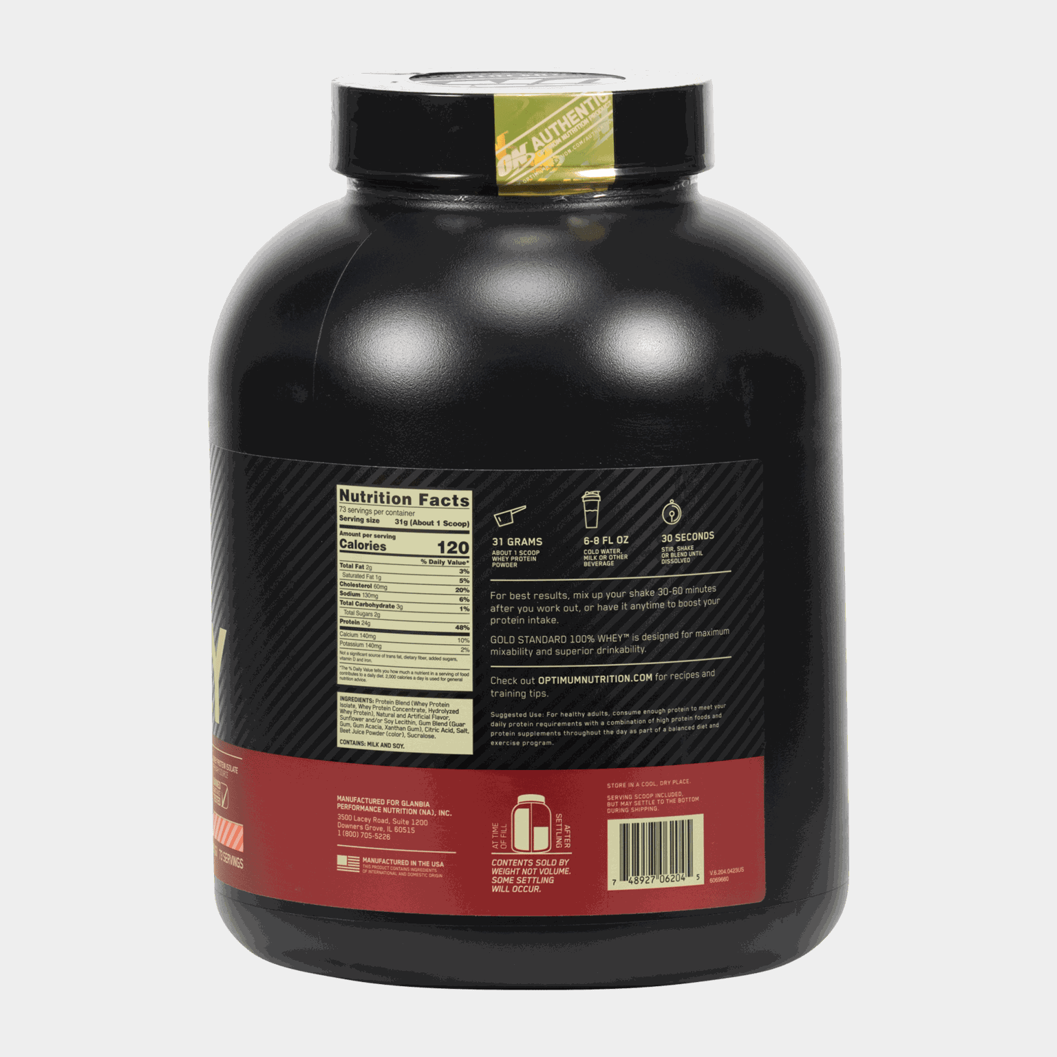  Gold Standard 100% tejsavófehérje por 2270g - Eper tejszínnel -