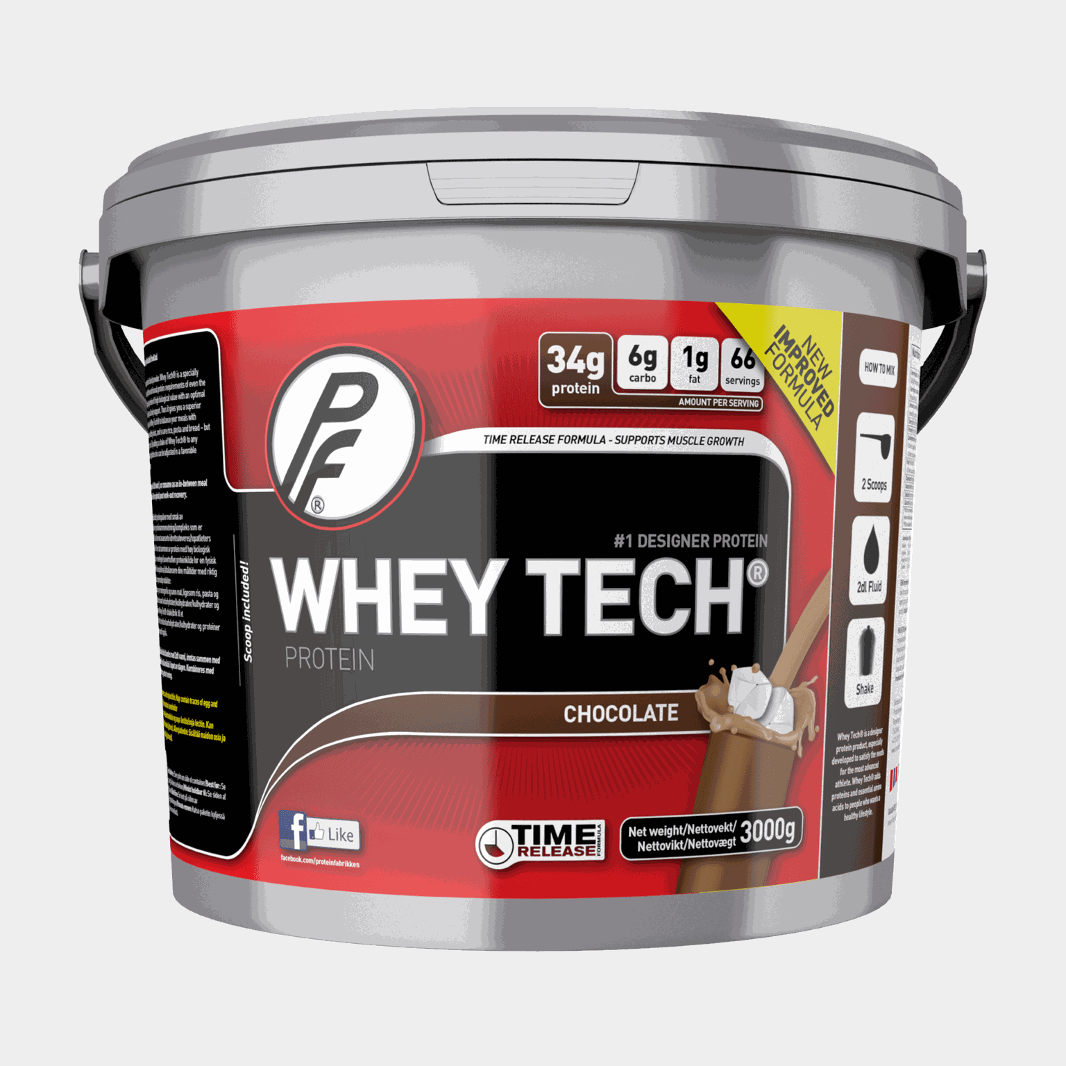  Whey Tech 3 kg, proteinový prášek -